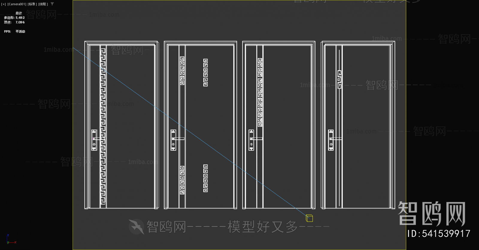 New Chinese Style Single Door