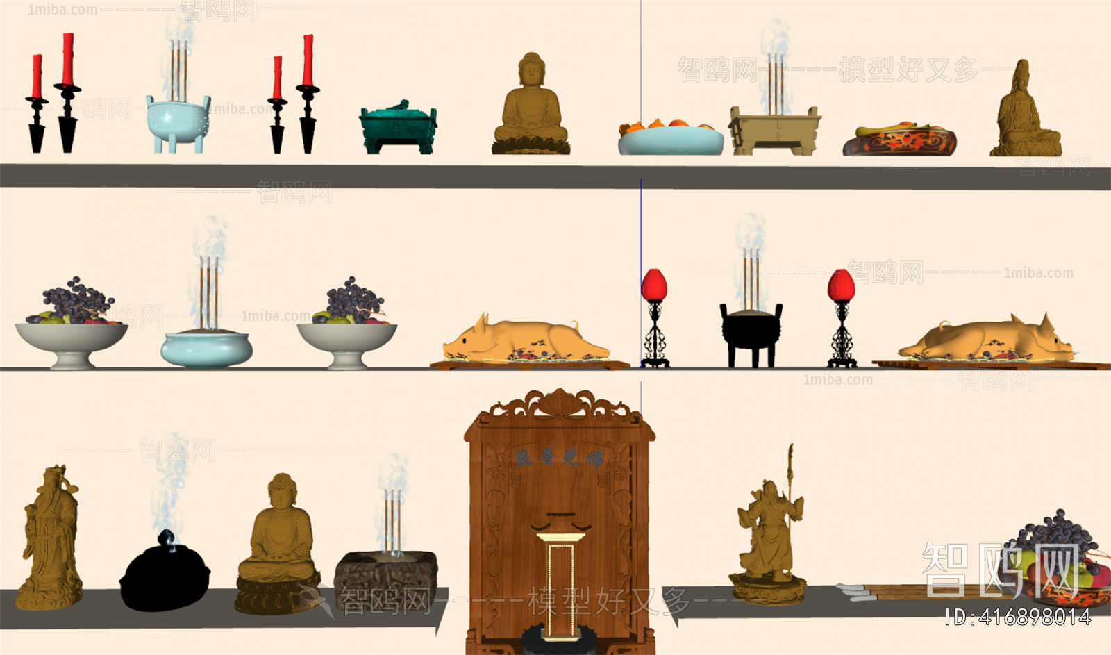 New Chinese Style Buddhist Niche