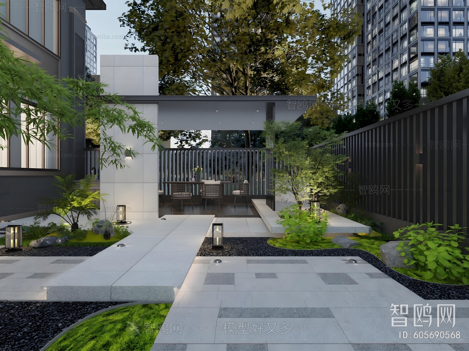 Modern Courtyard/landscape