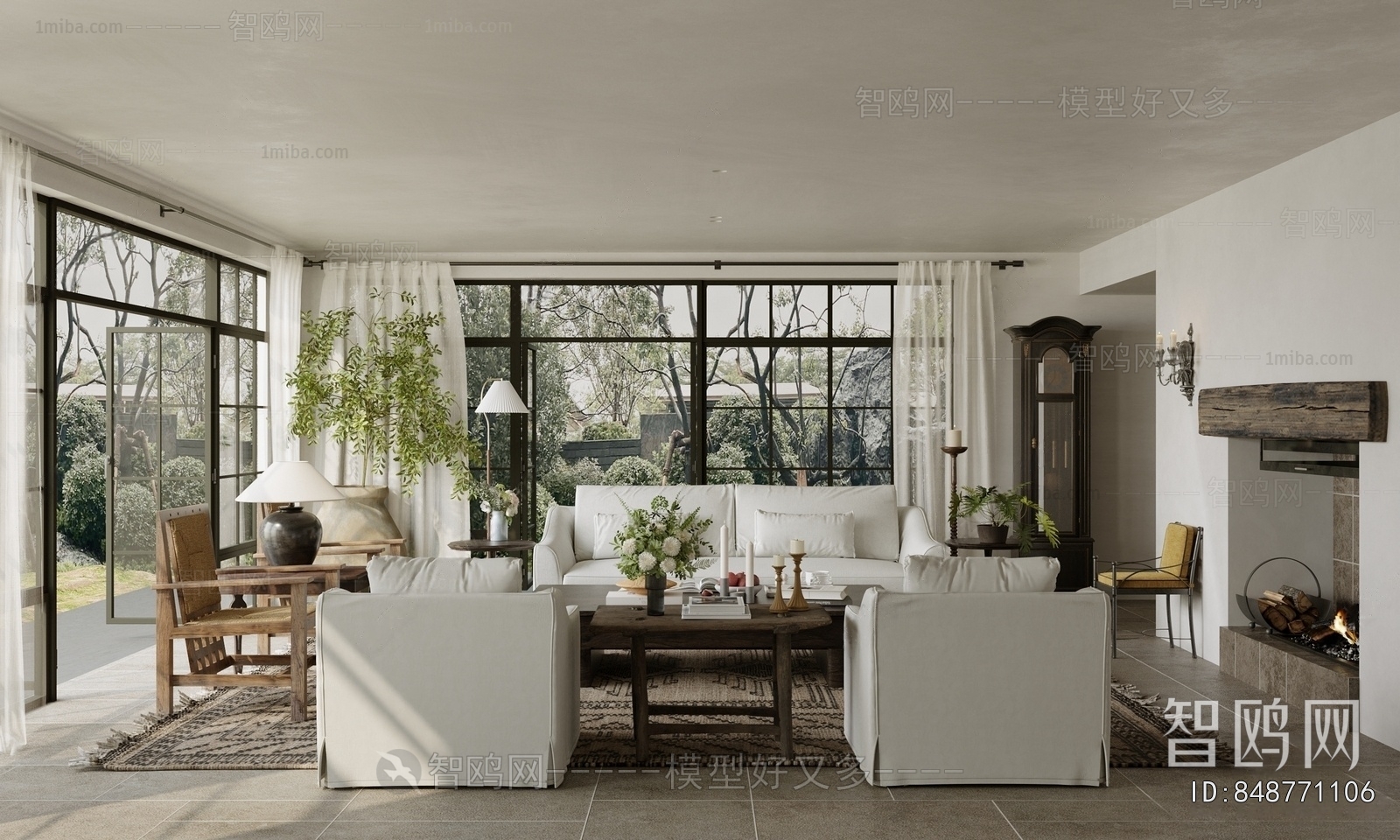 Wabi-sabi Style A Living Room