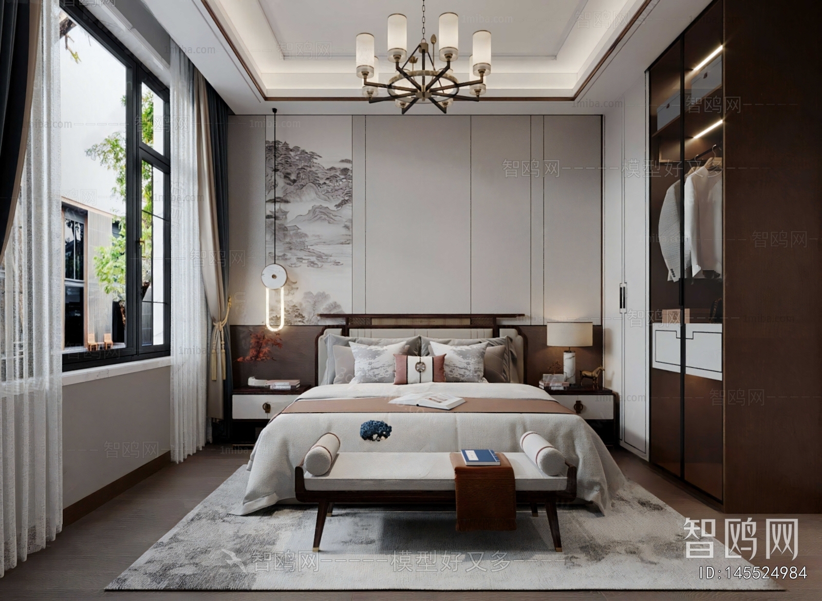 New Chinese Style Bedroom