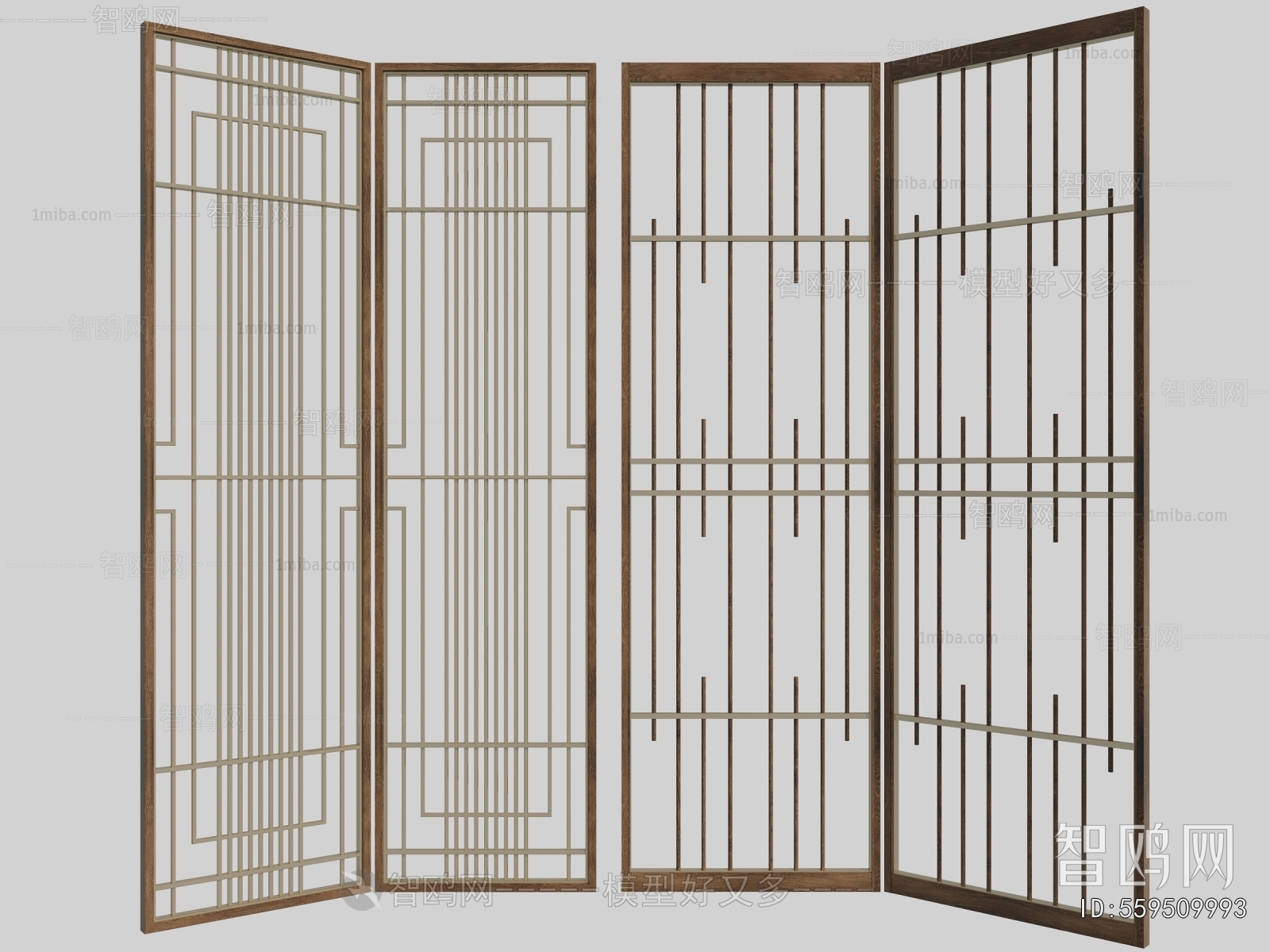 New Chinese Style Wooden Screen Partition