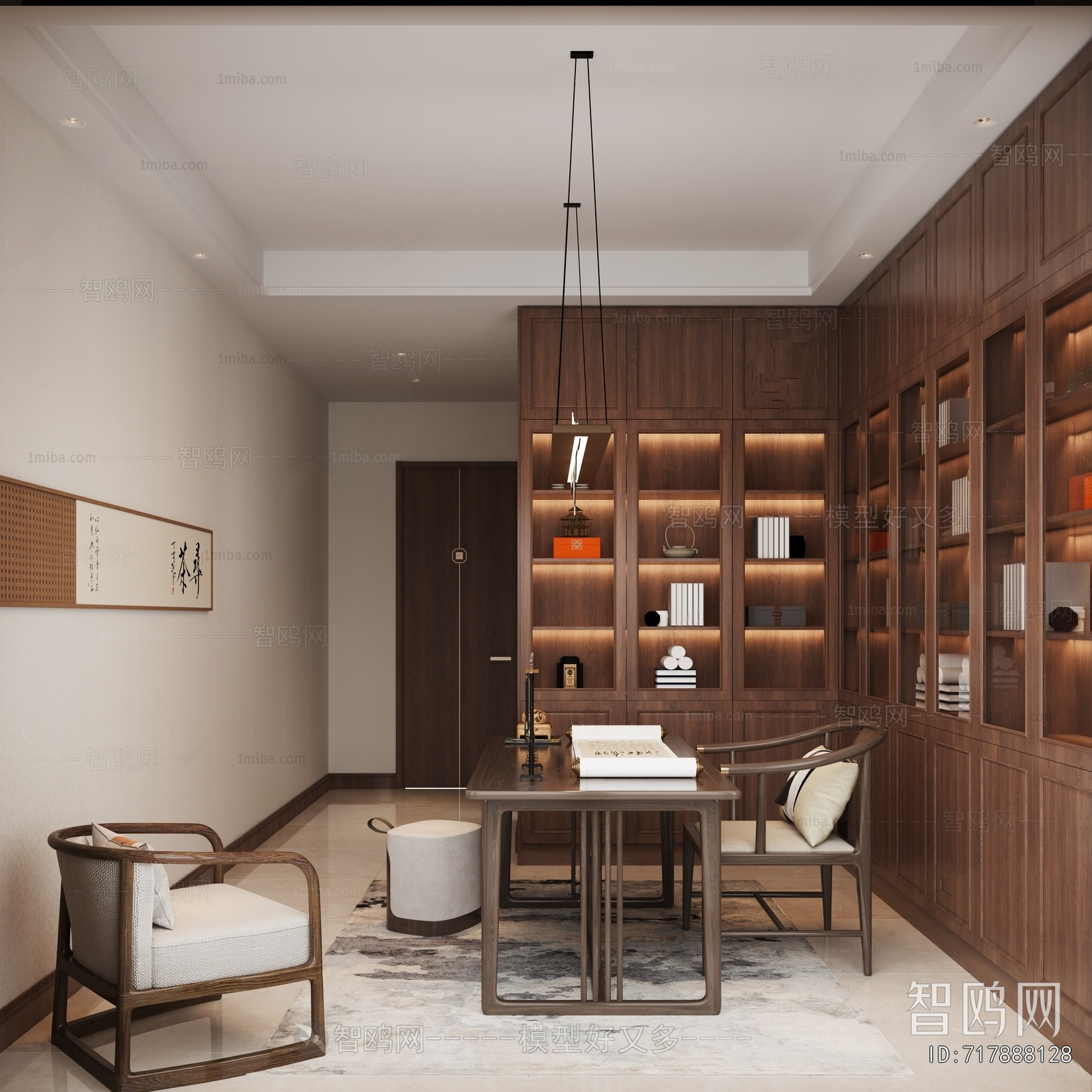 New Chinese Style Study Space