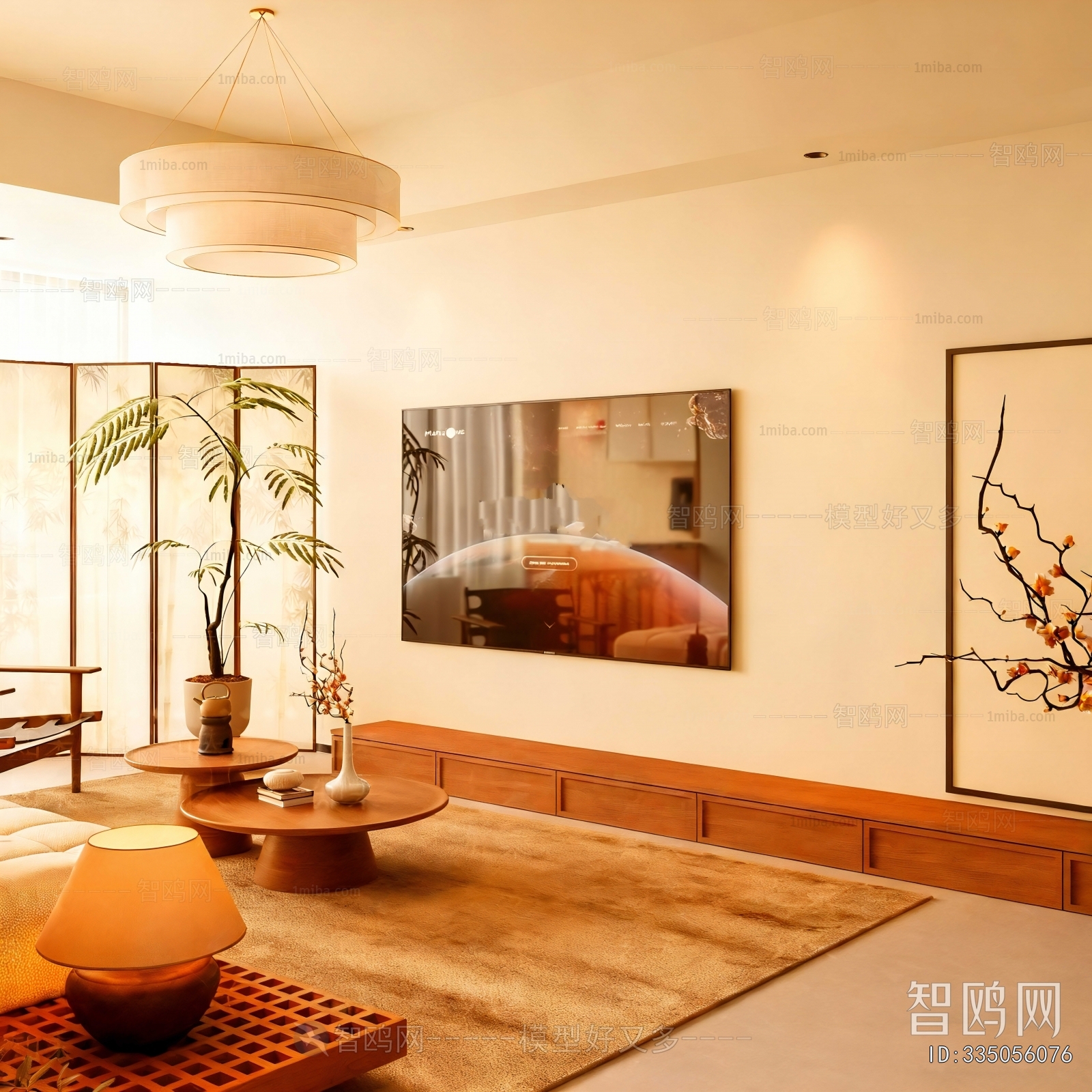 New Chinese Style A Living Room