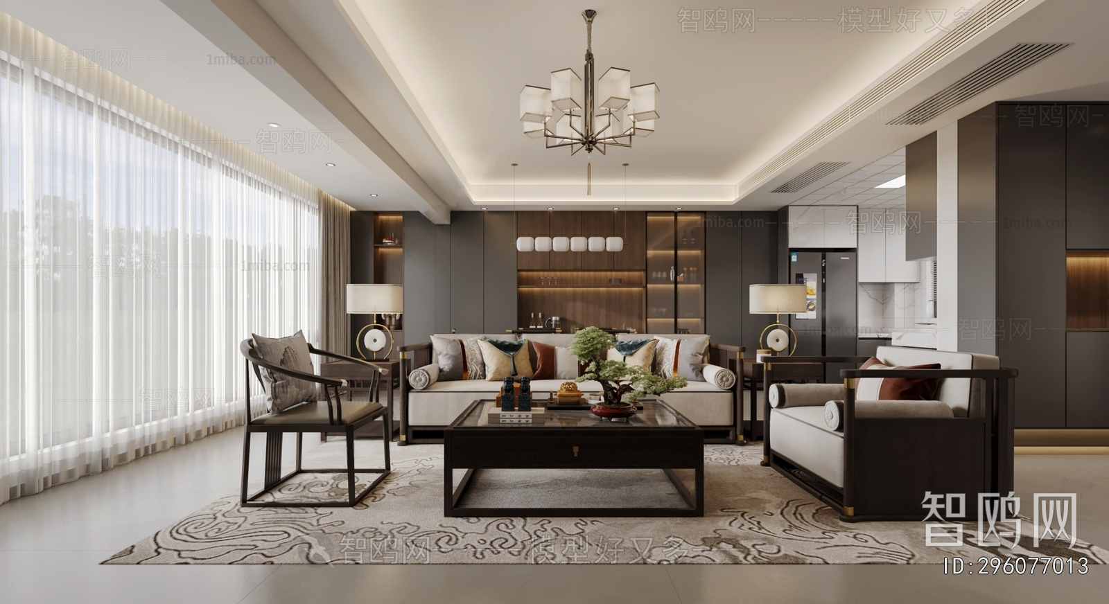 New Chinese Style A Living Room