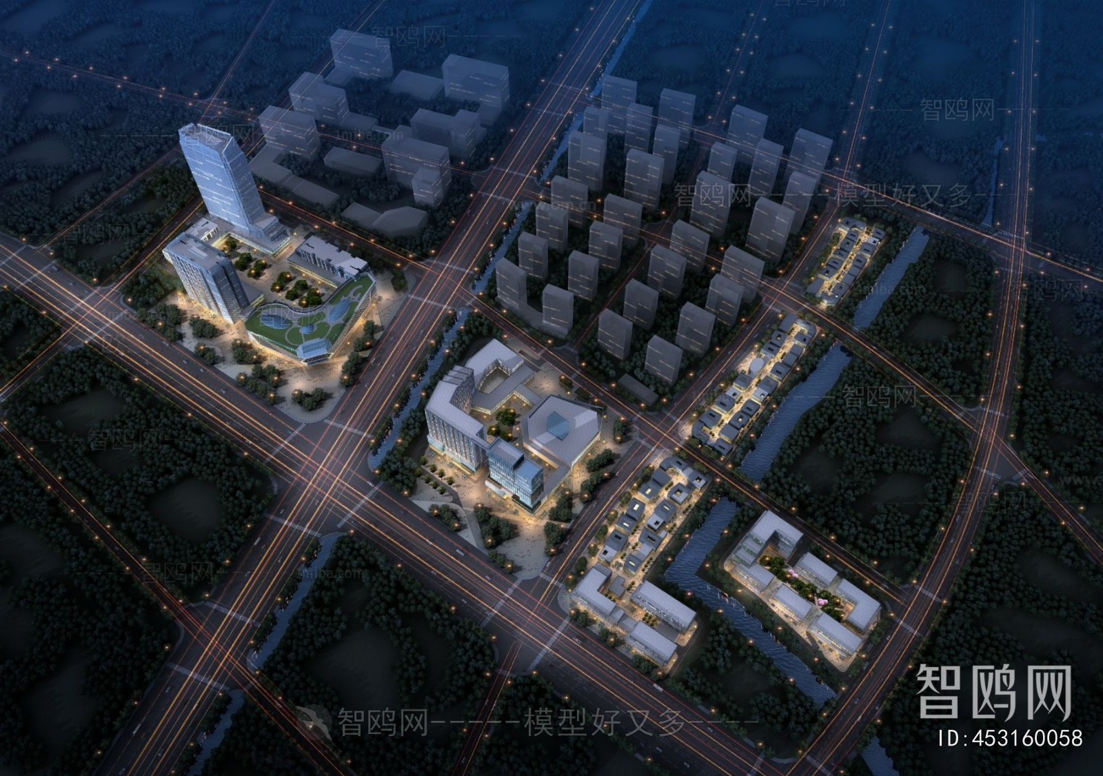 Modern Architectural Bird's-eye View Planning