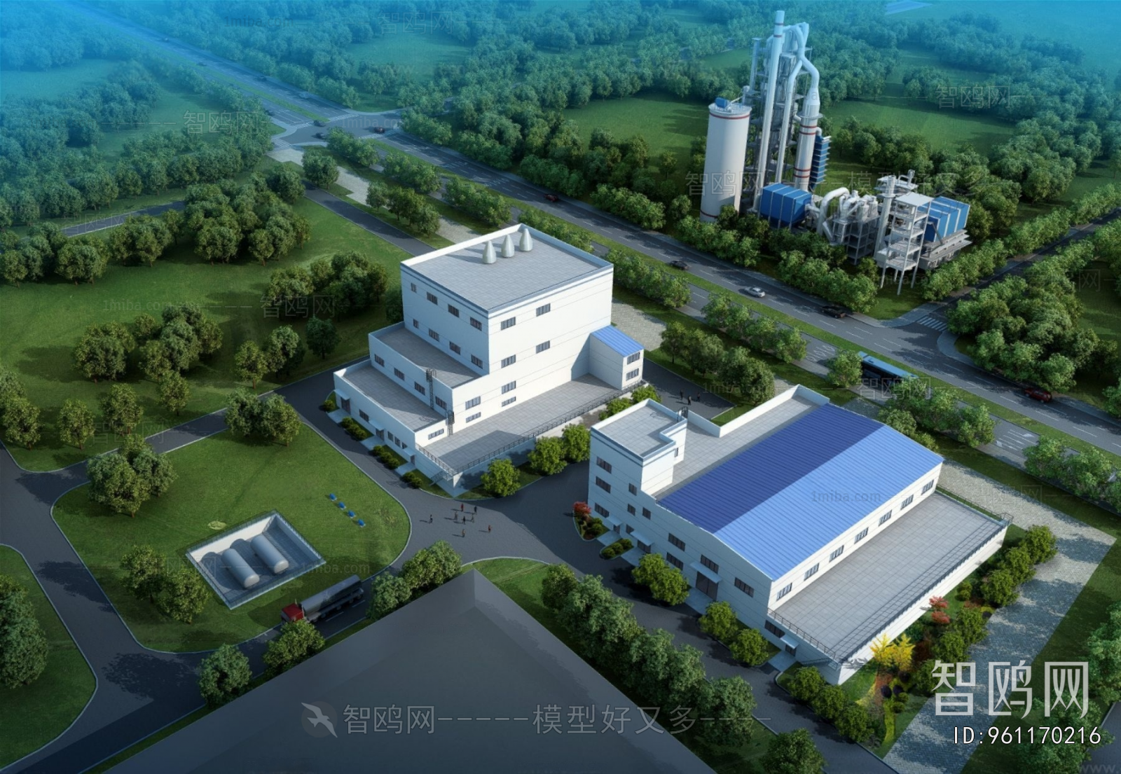 Modern Architectural Bird's-eye View Planning