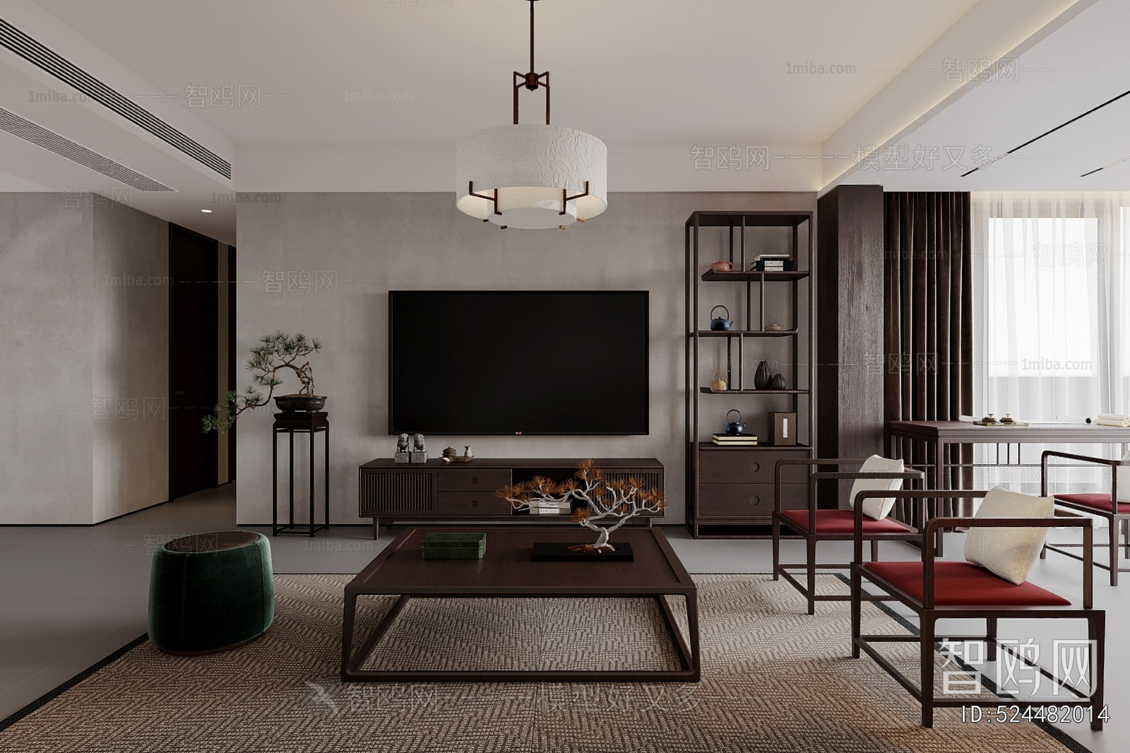 New Chinese Style A Living Room