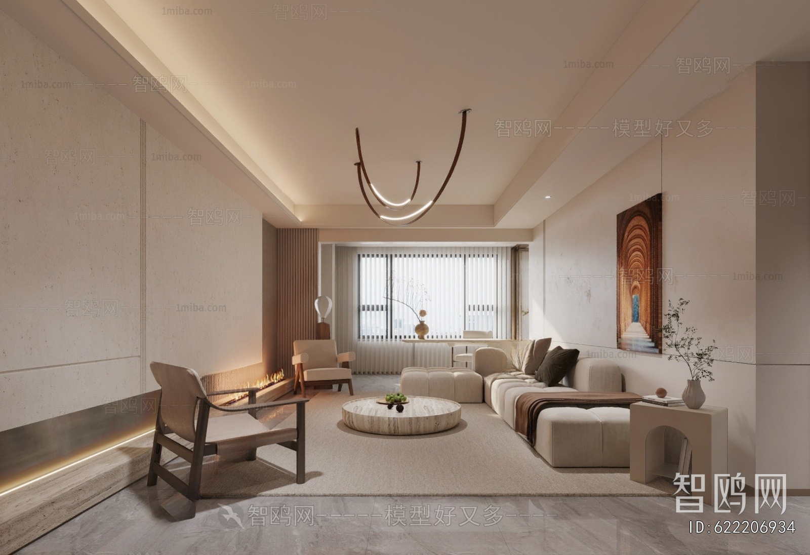 Wabi-sabi Style A Living Room