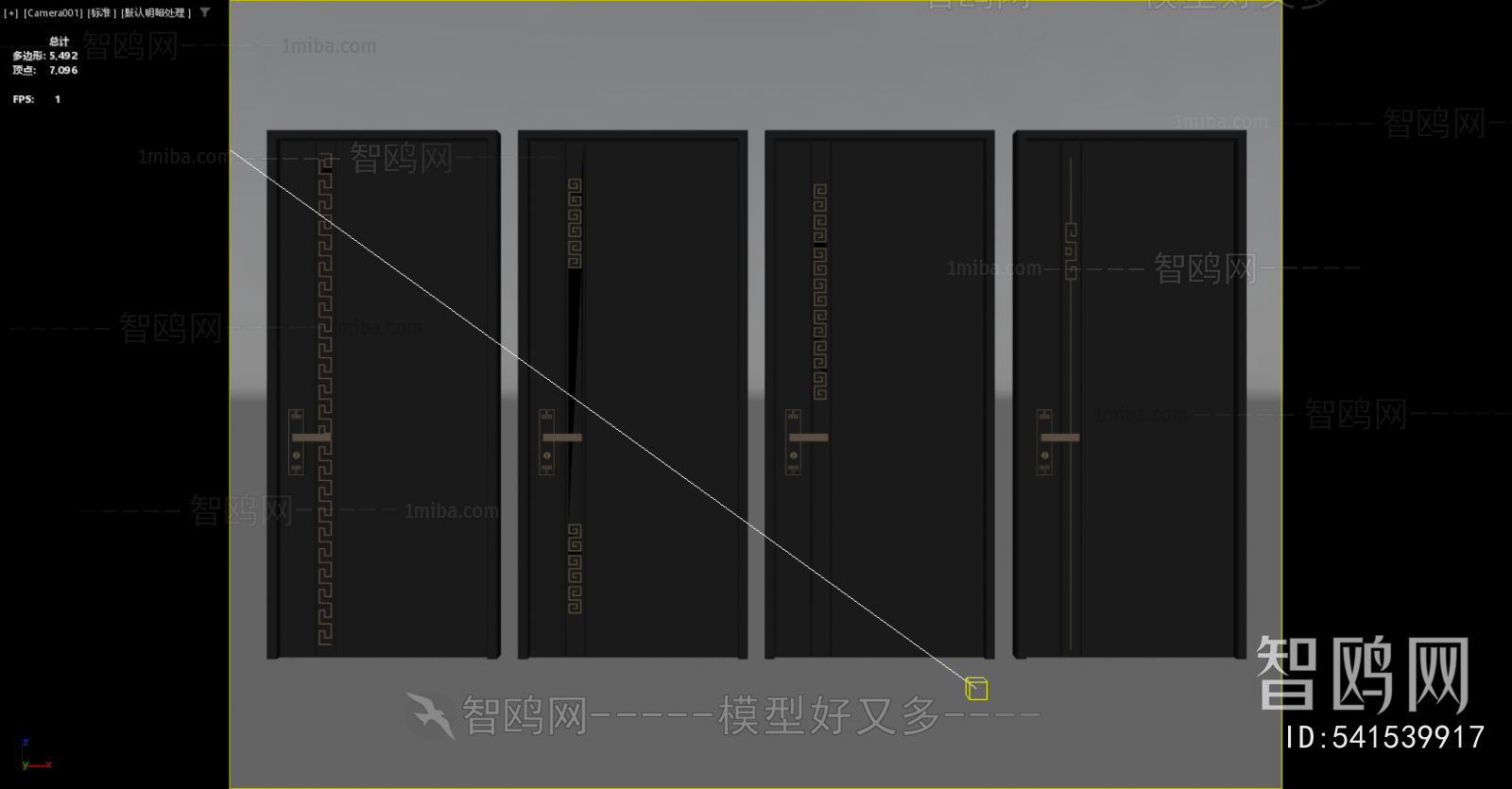 New Chinese Style Single Door