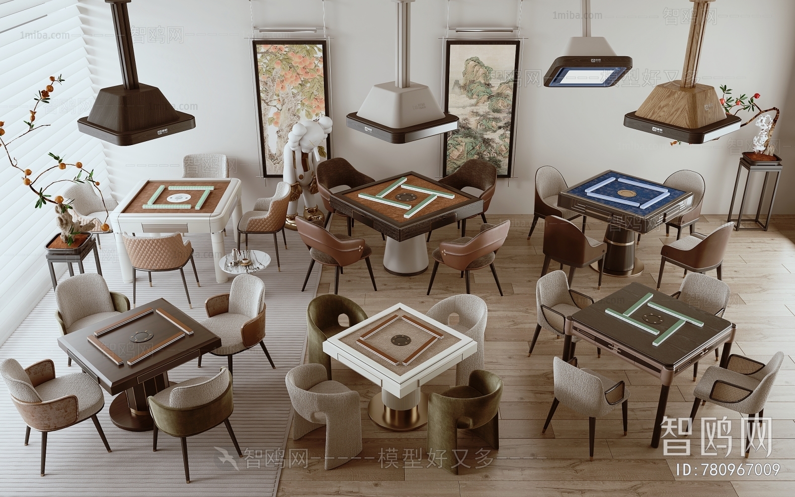 Modern Mahjong Tables And Chairs