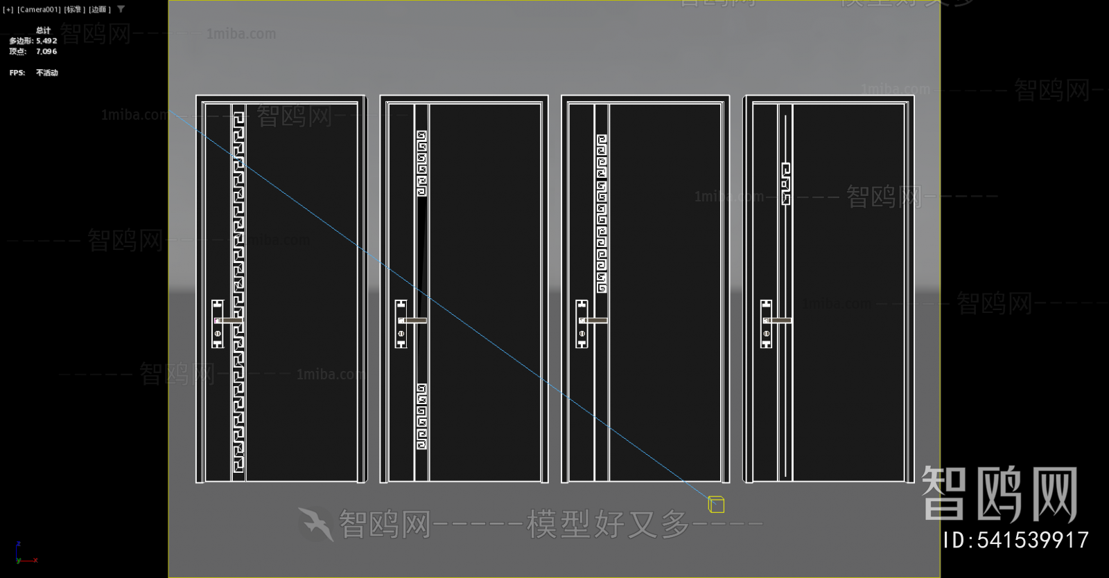 New Chinese Style Single Door