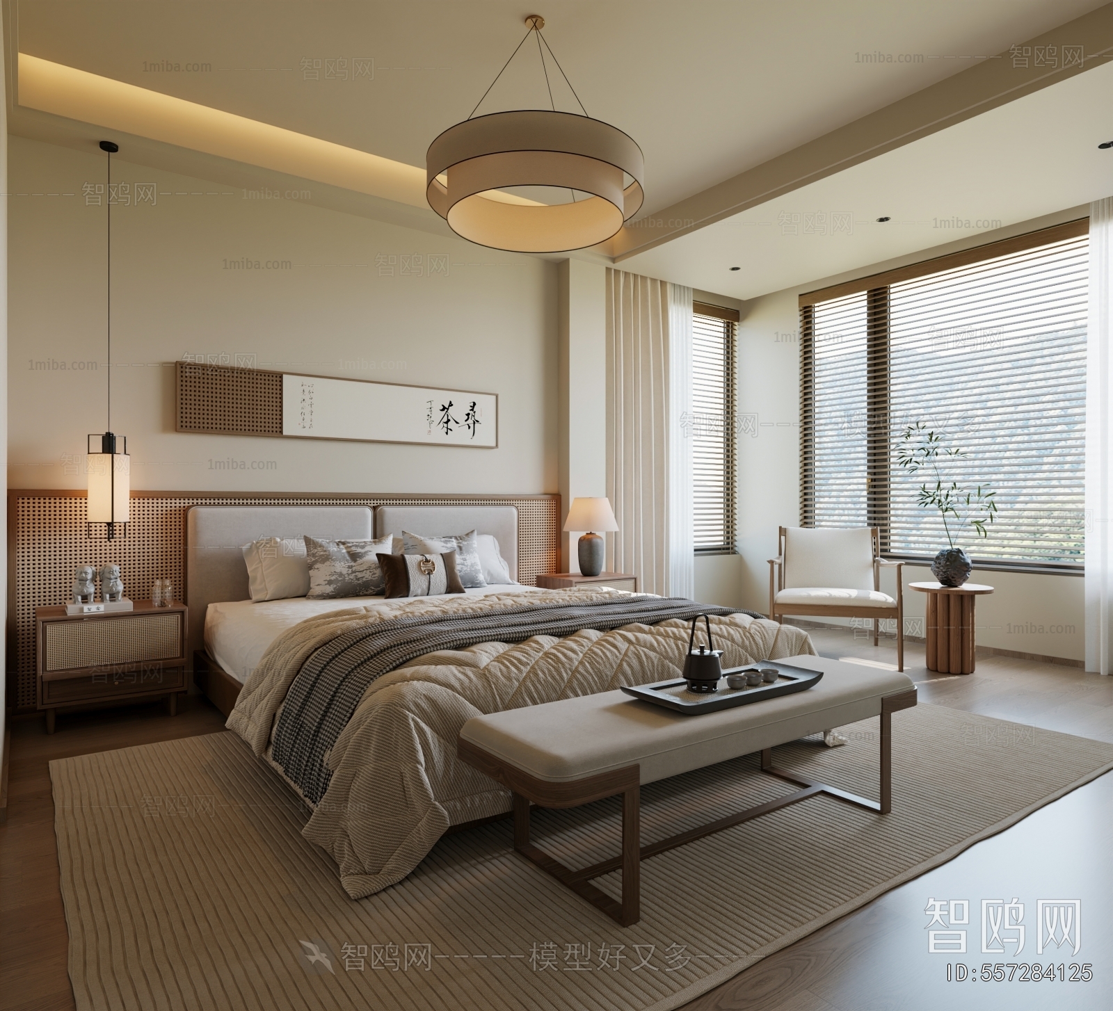 New Chinese Style Bedroom