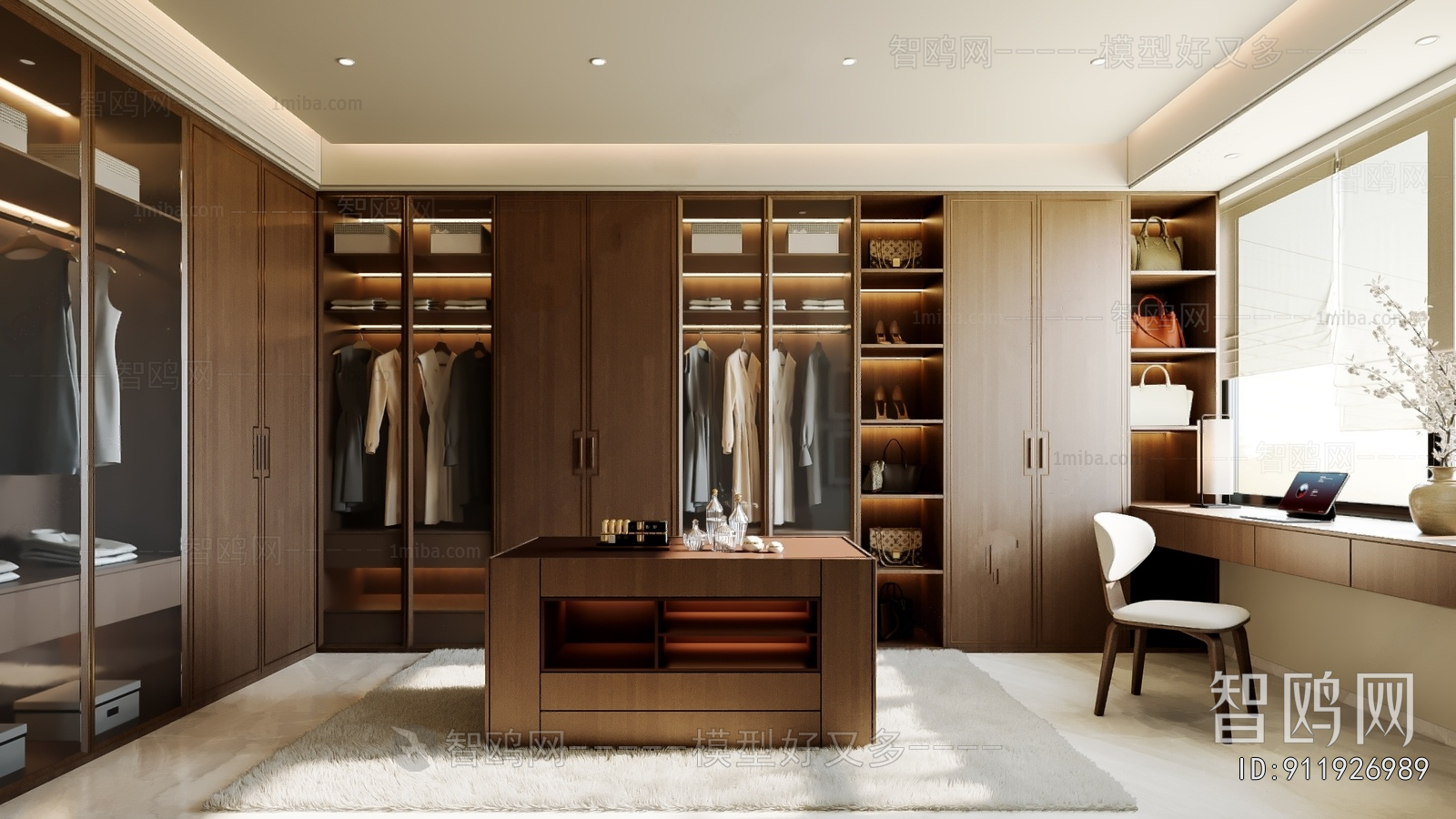 New Chinese Style Clothes Storage Area