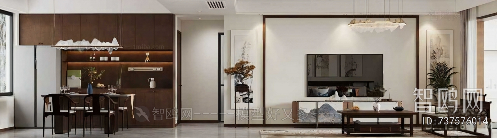 New Chinese Style A Living Room