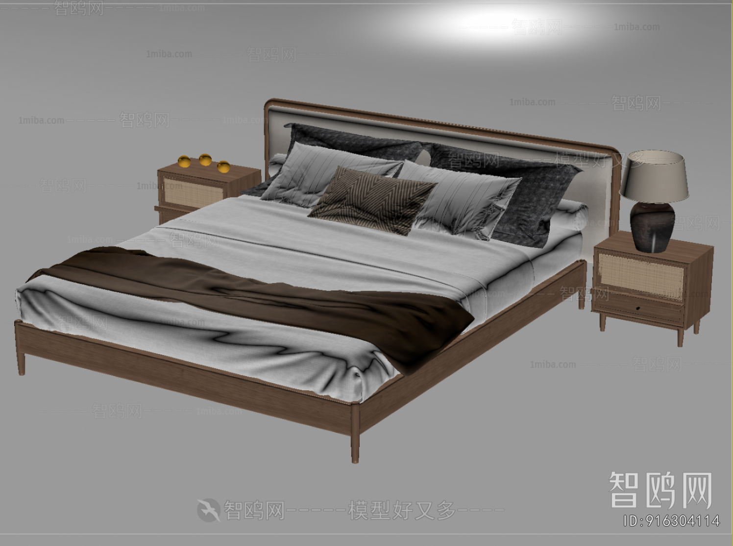 New Chinese Style Double Bed