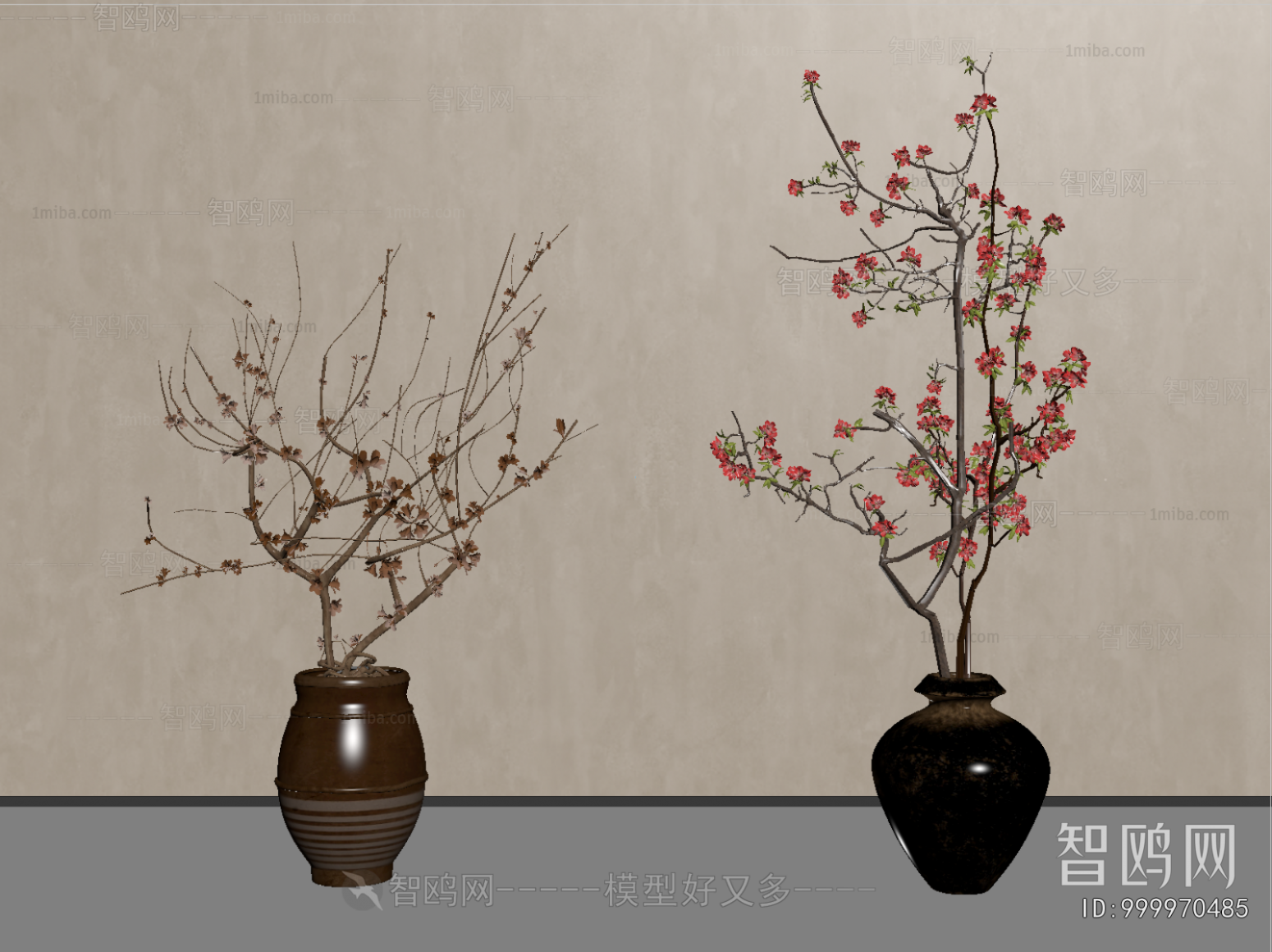 Wabi-sabi Style Ground Green Plant Potted Plants