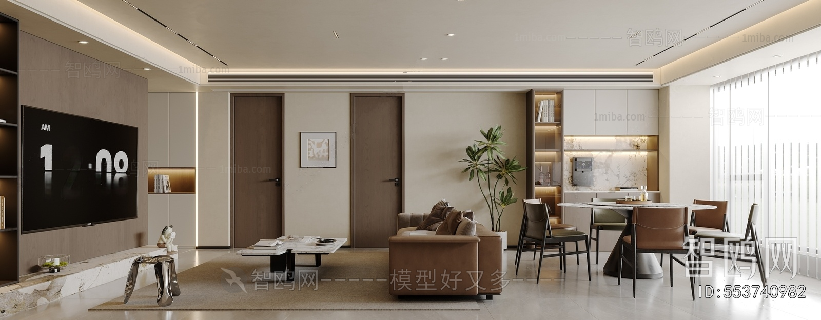 New Chinese Style A Living Room