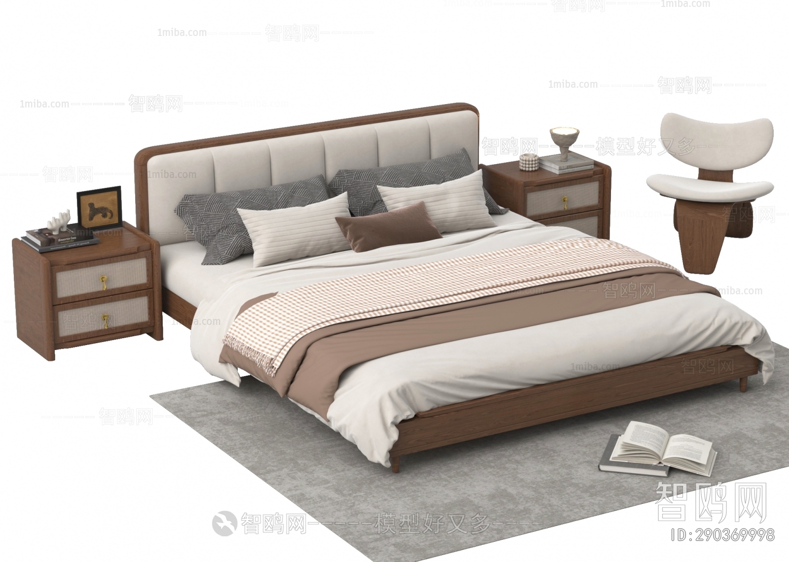 New Chinese Style Double Bed