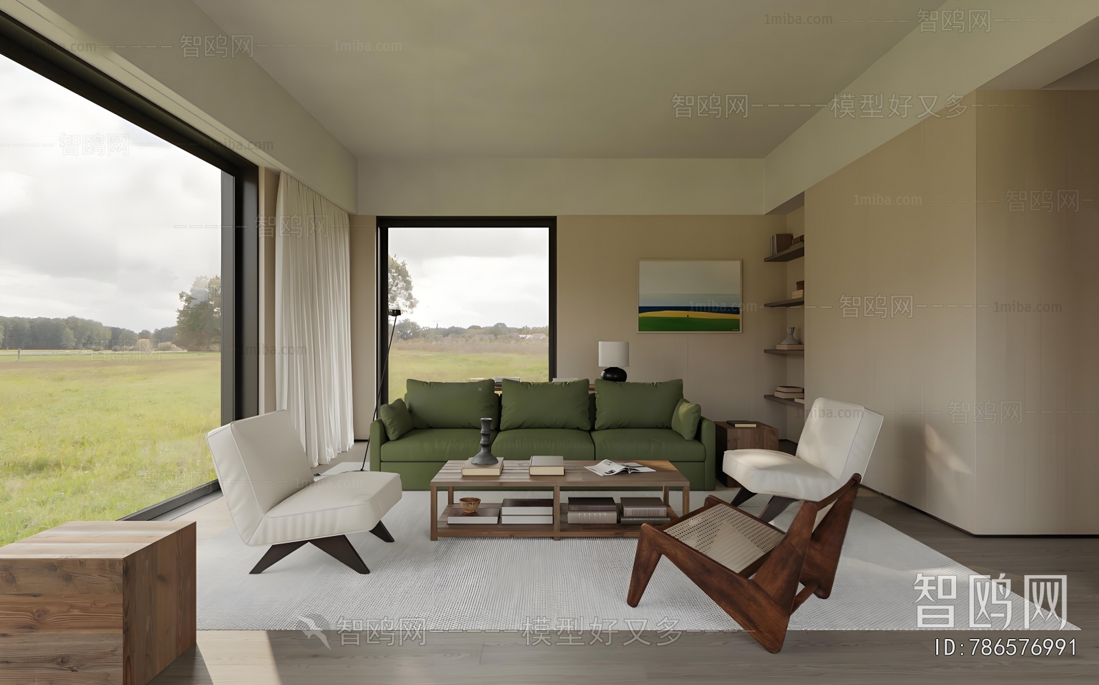 Wabi-sabi Style A Living Room