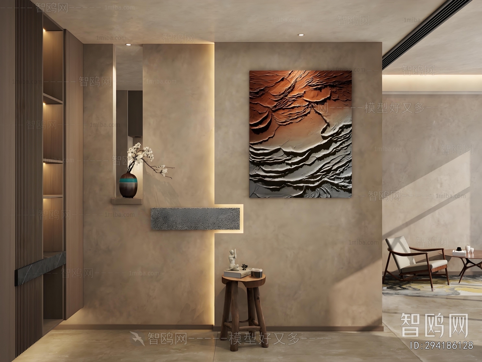 Wabi-sabi Style Hallway