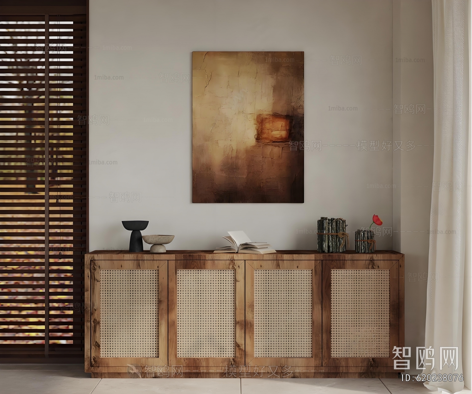 Wabi-sabi Style Entrance Cabinet