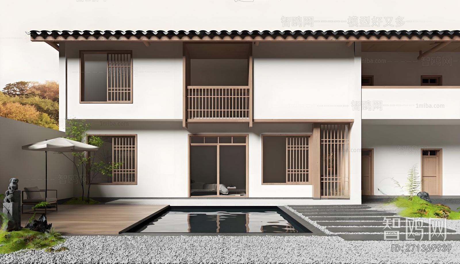 New Chinese Style Appearance Of Commercial Building