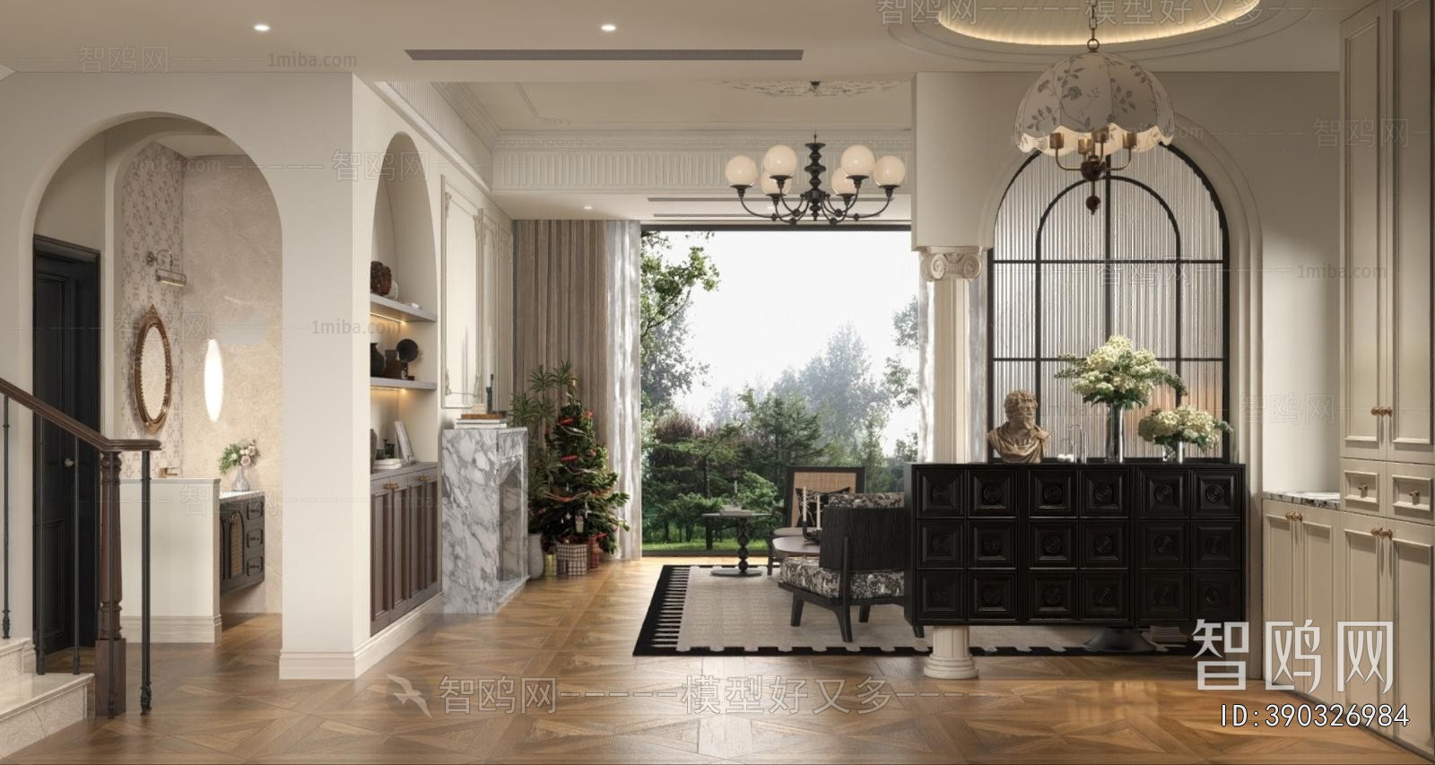 French Style Hallway