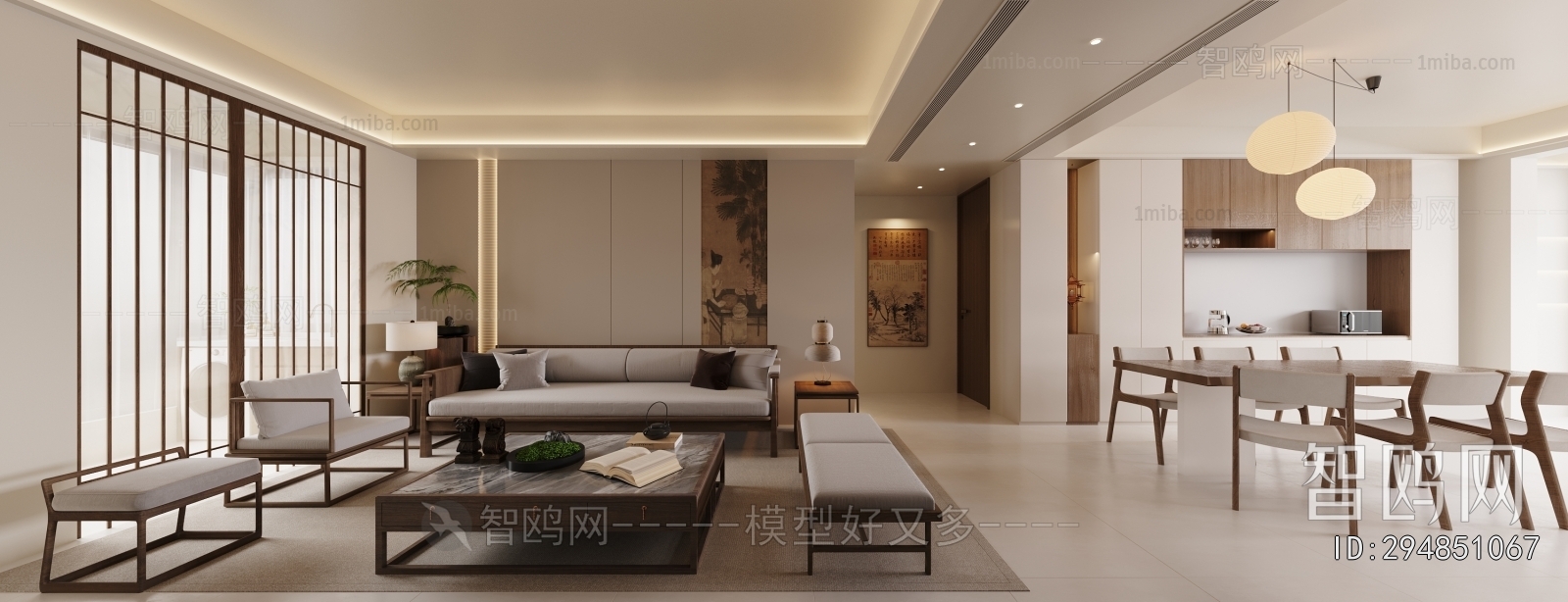 New Chinese Style A Living Room