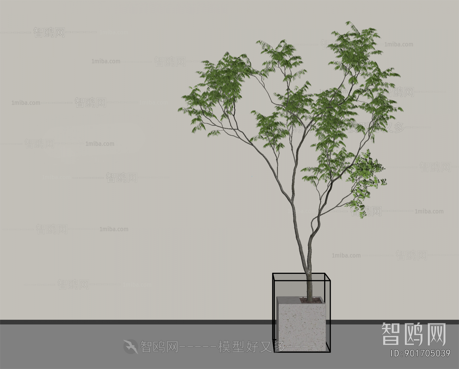 Modern Ground Green Plant Potted Plants