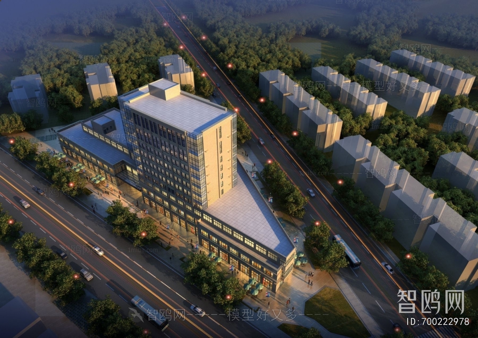 Modern Architectural Bird's-eye View Planning