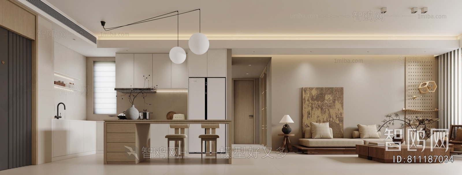 Wabi-sabi Style A Living Room