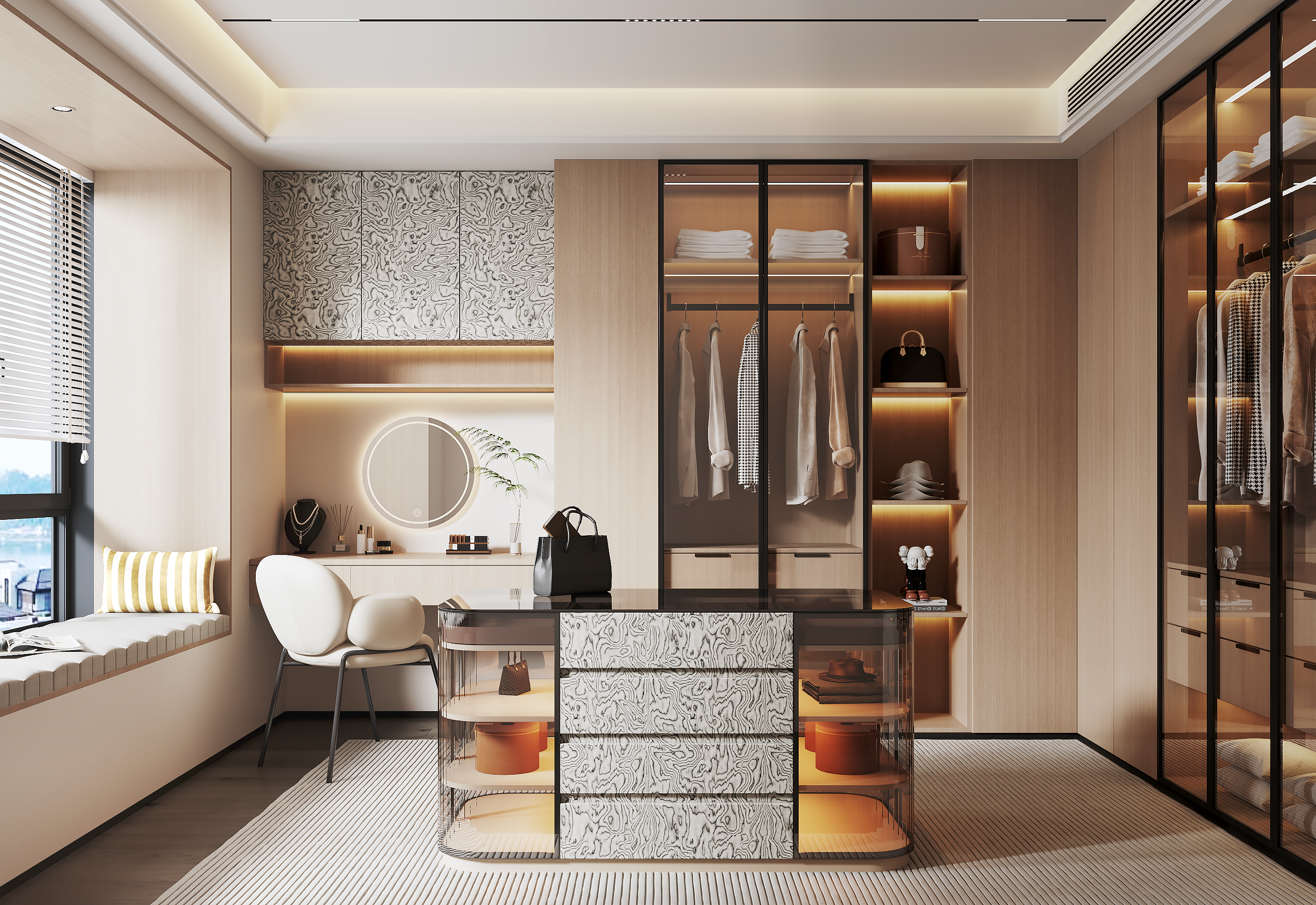 Modern Clothes Storage Area