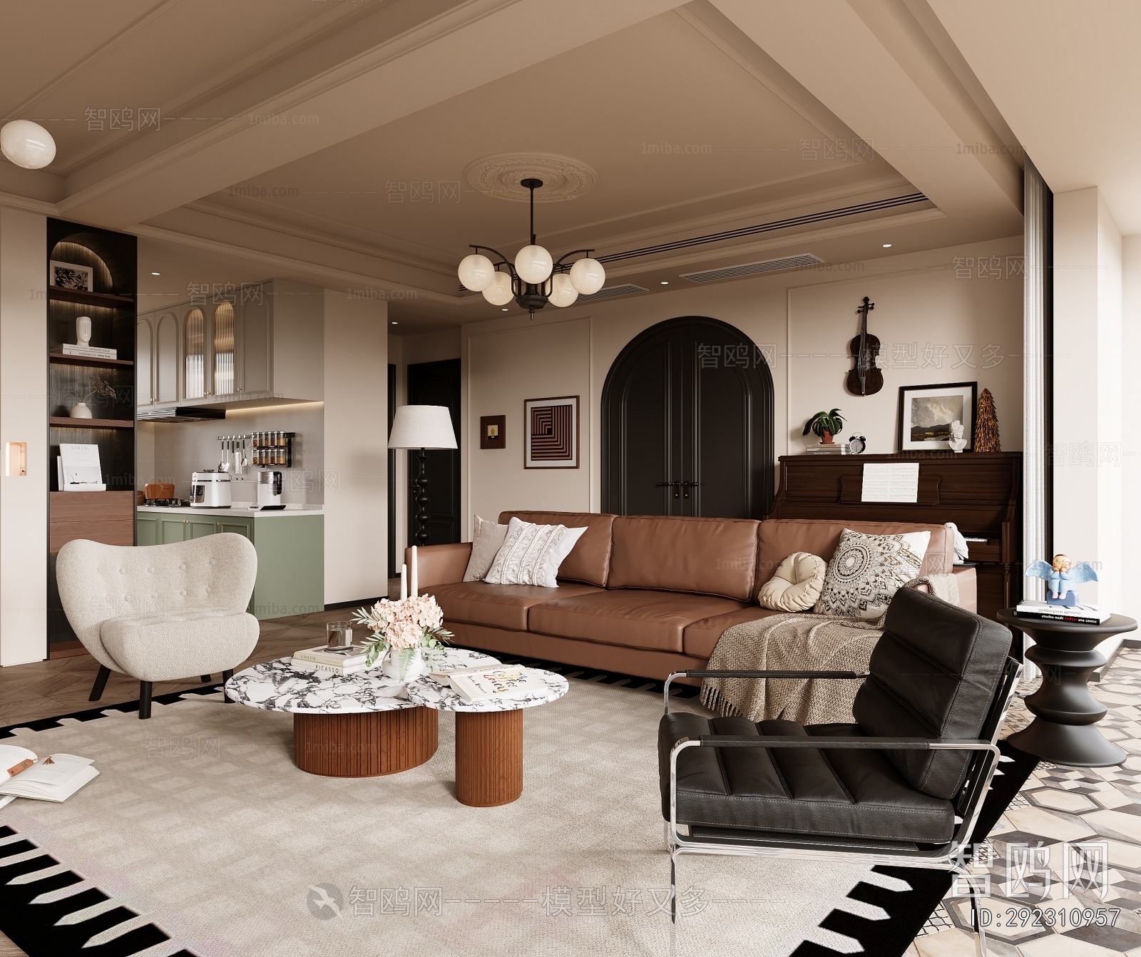 French Style Open Kitchen