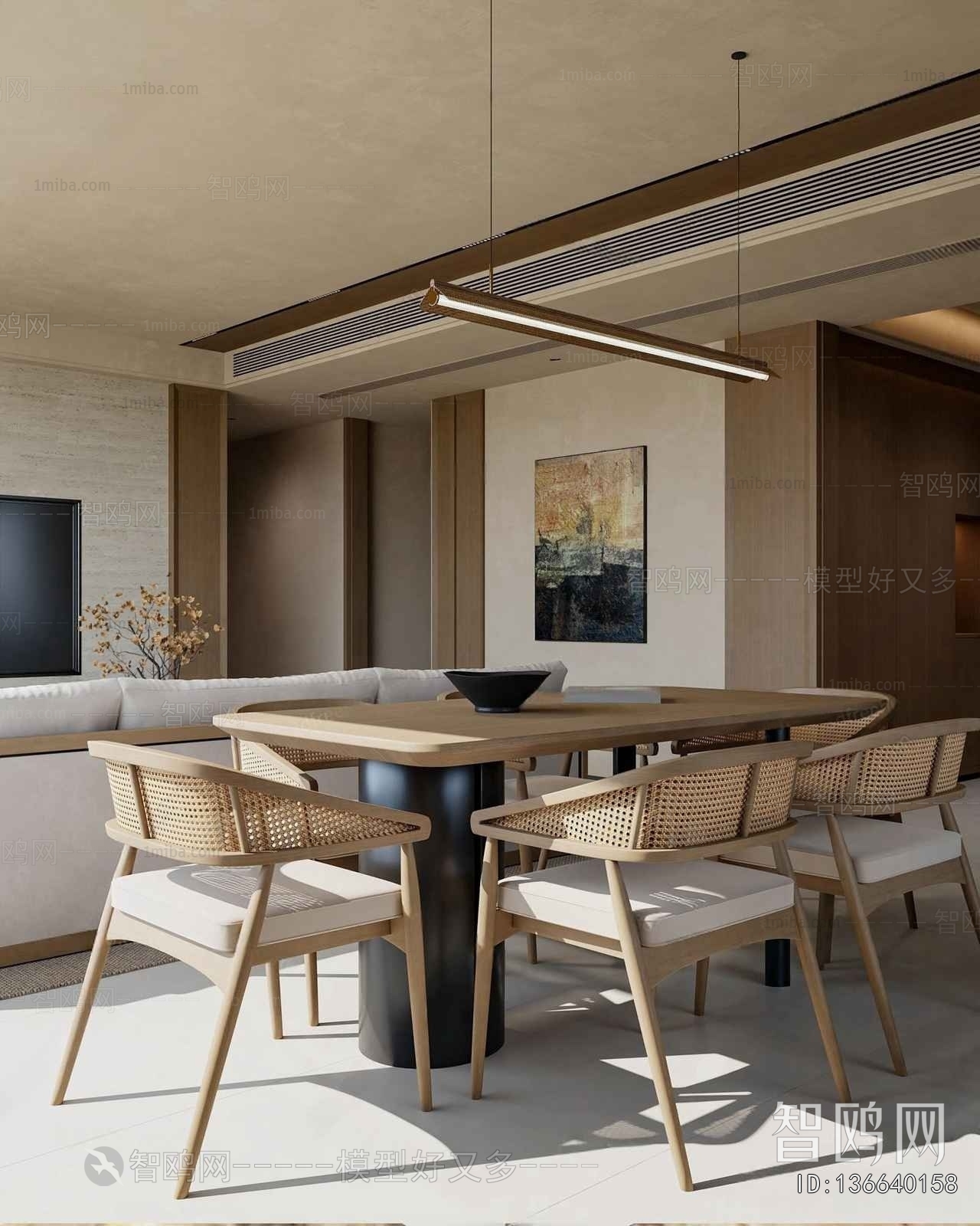 Wabi-sabi Style Dining Room