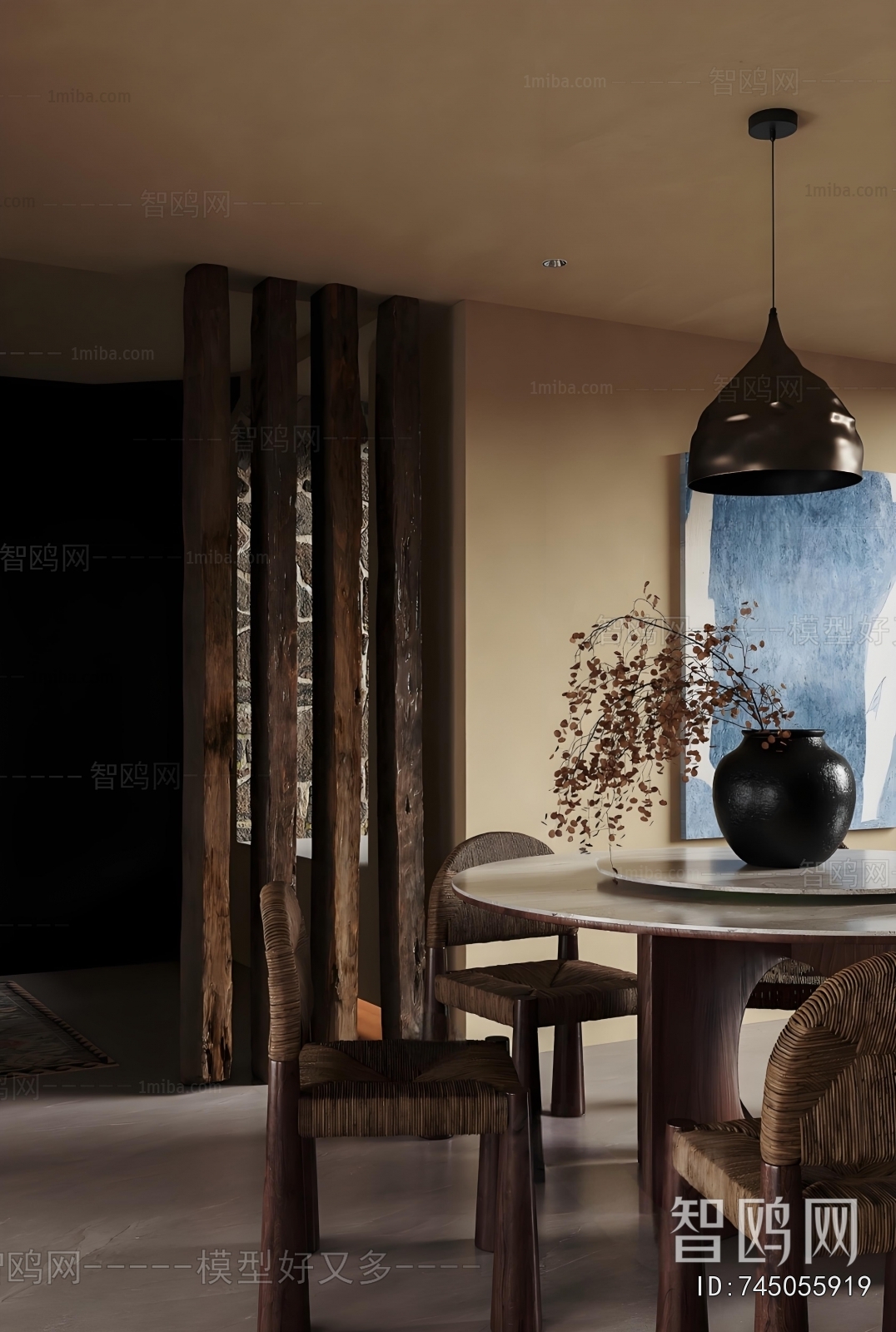 Wabi-sabi Style Dining Room