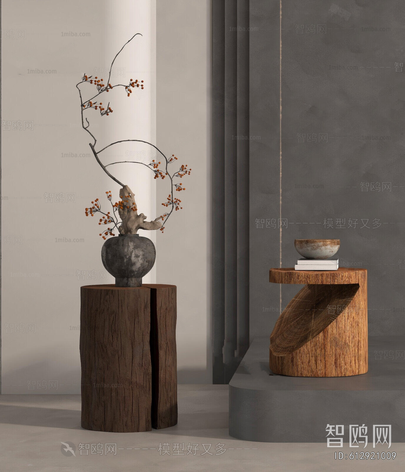 Wabi-sabi Style Side Table/corner Table