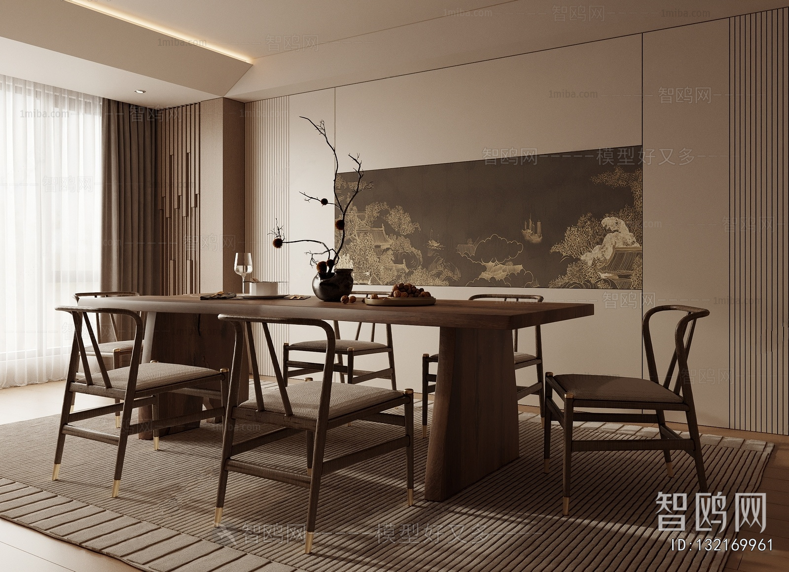 New Chinese Style A Living Room