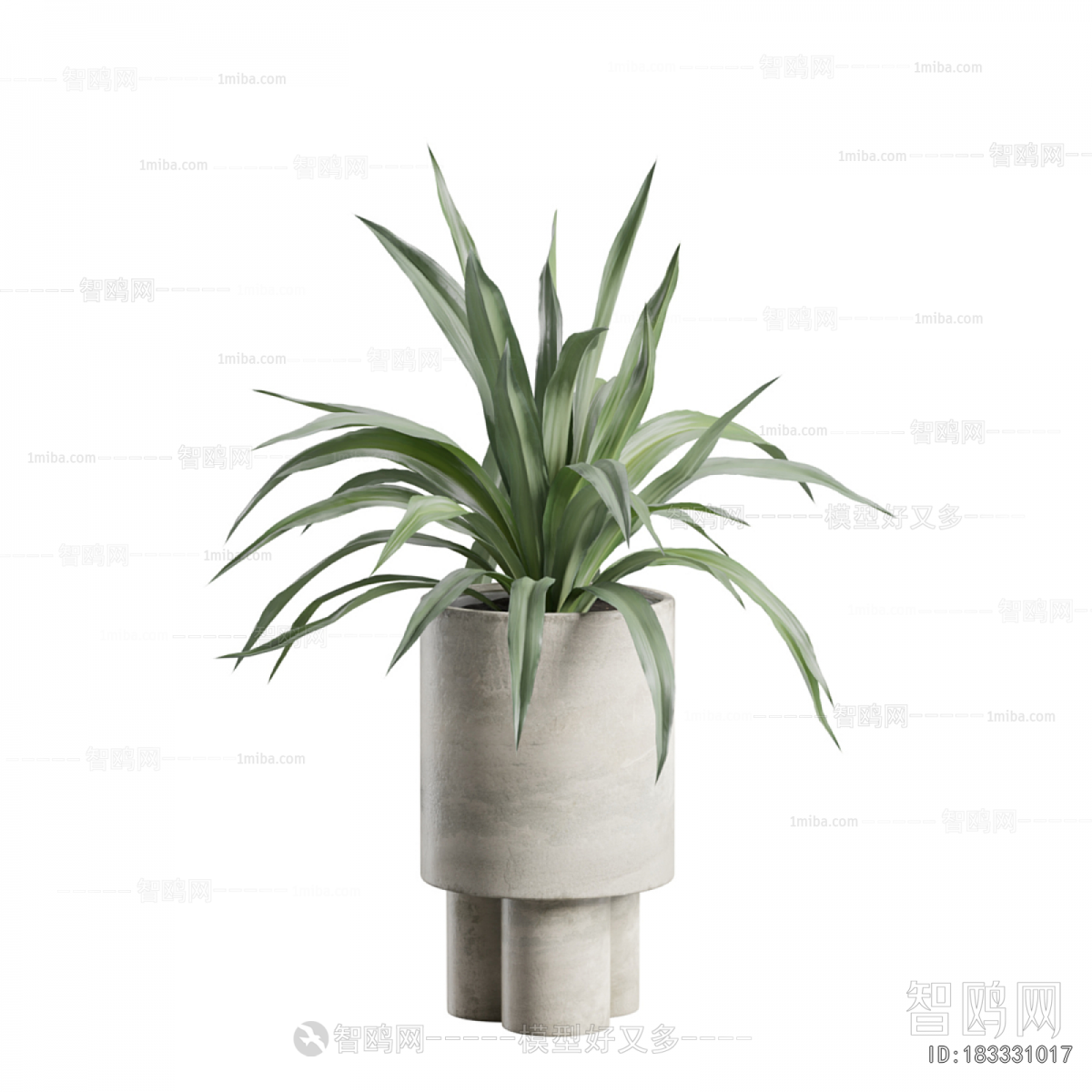 Modern Ground Green Plant Potted Plants