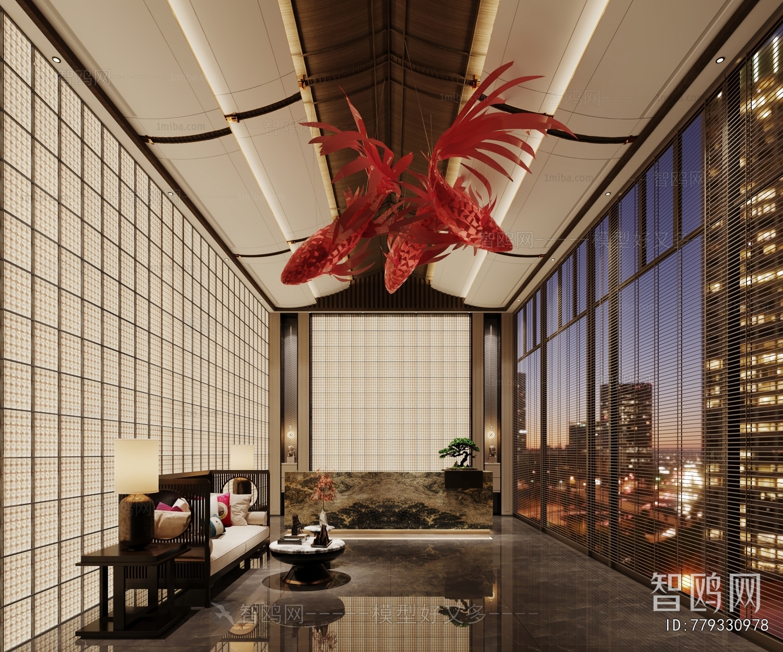 New Chinese Style Lobby Hall