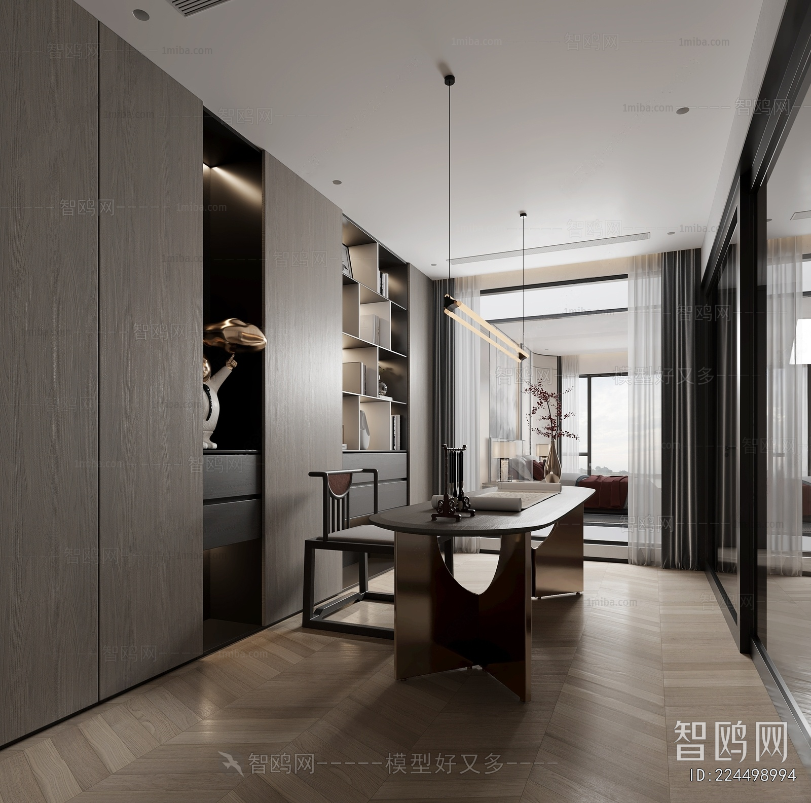 New Chinese Style Study Space