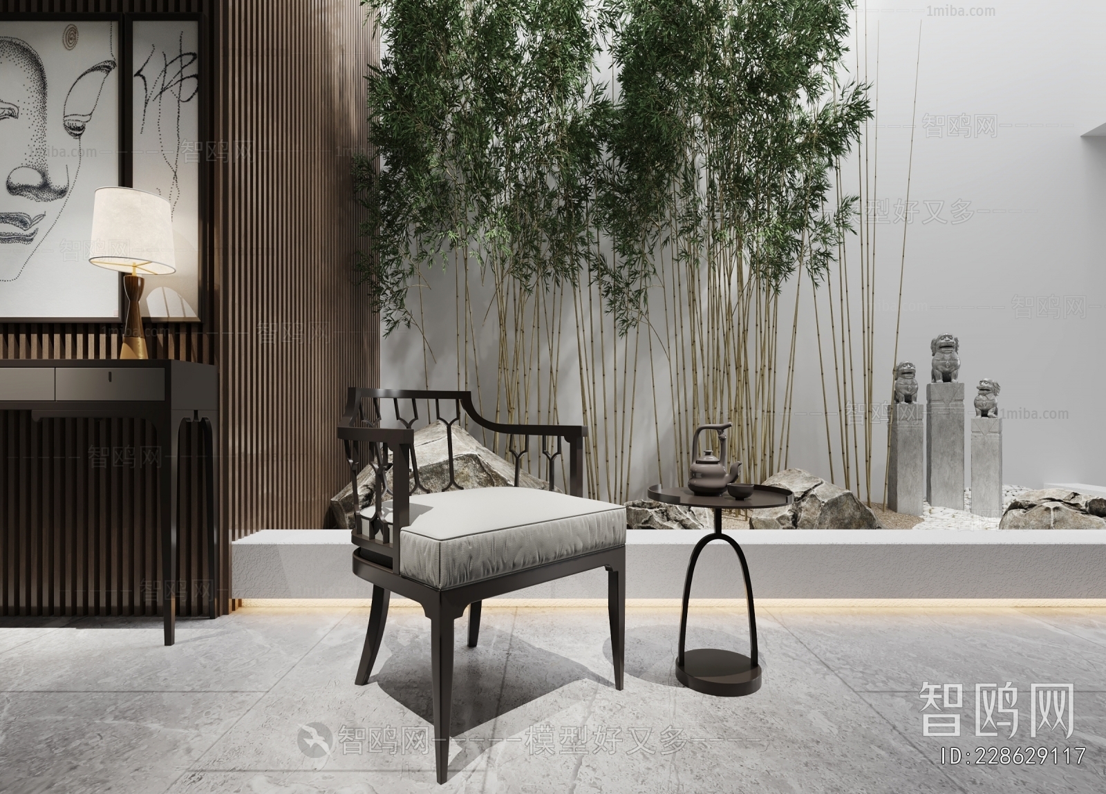 New Chinese Style Lounge Chair