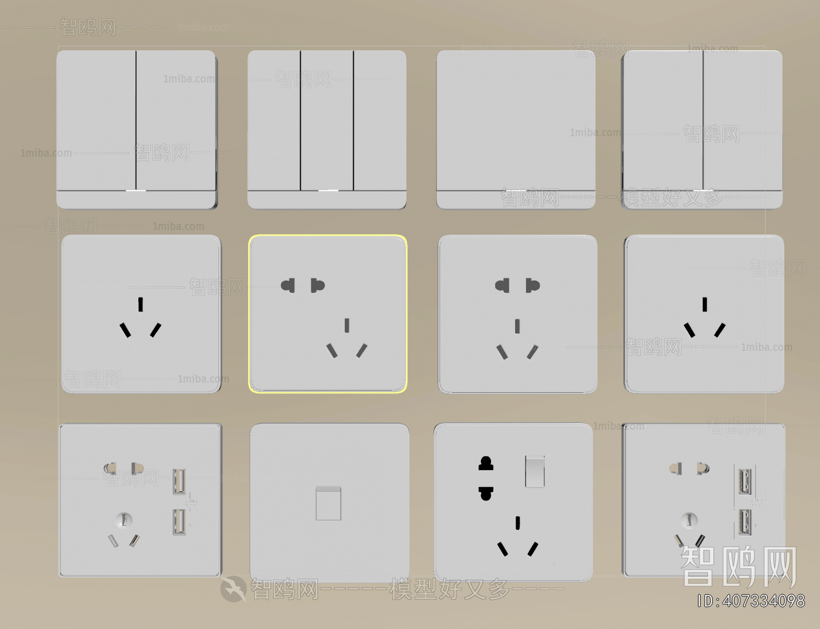 Modern Switch Socket Panel