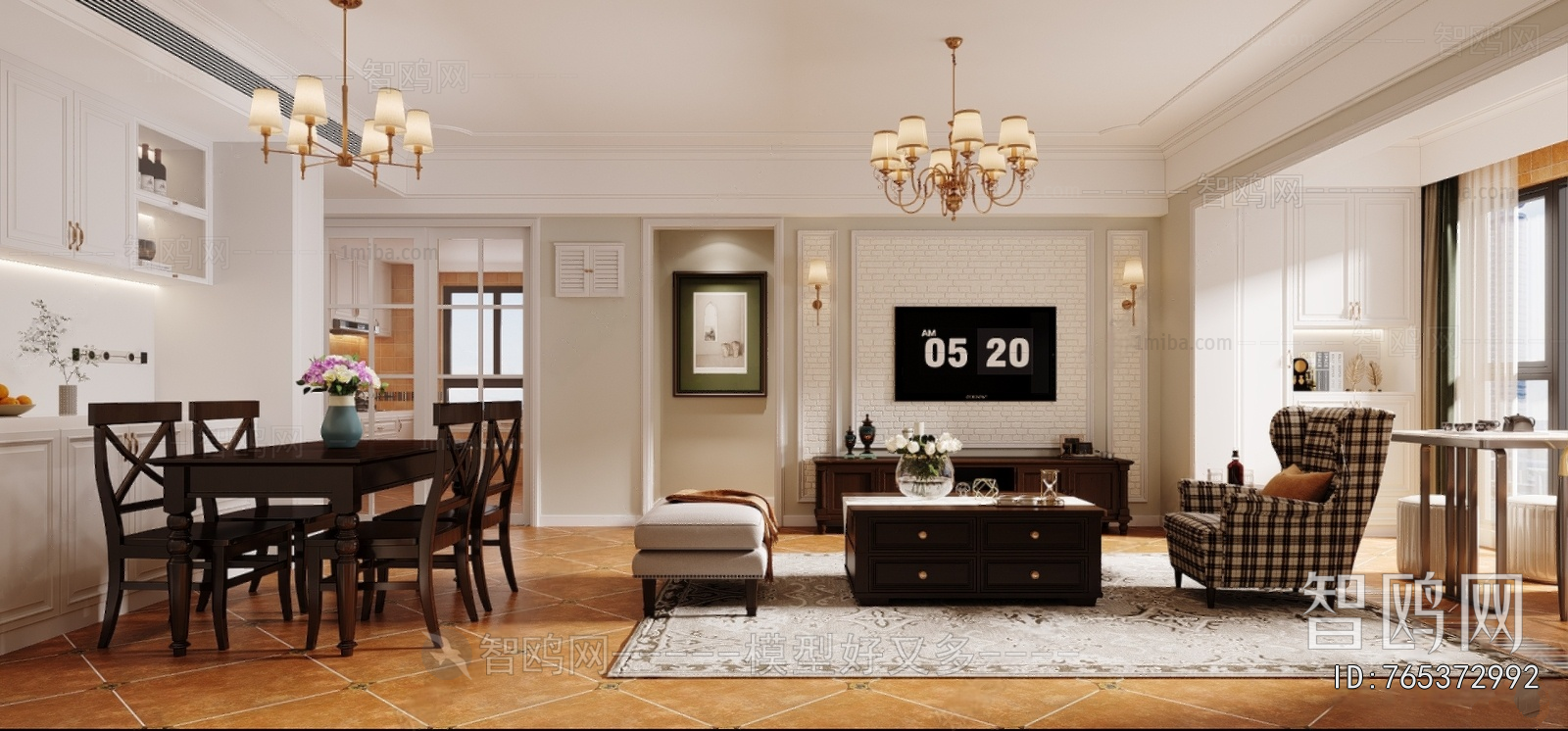 American Style A Living Room