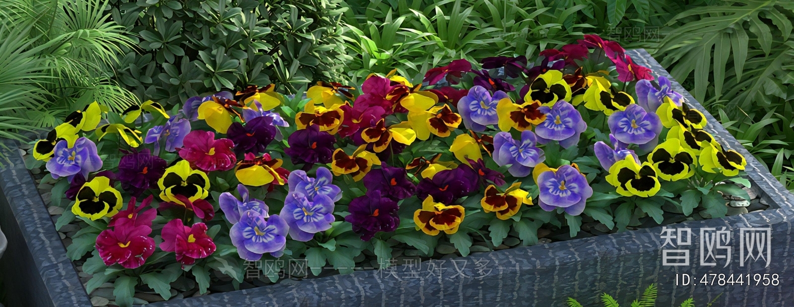Modern Flowers And Grass