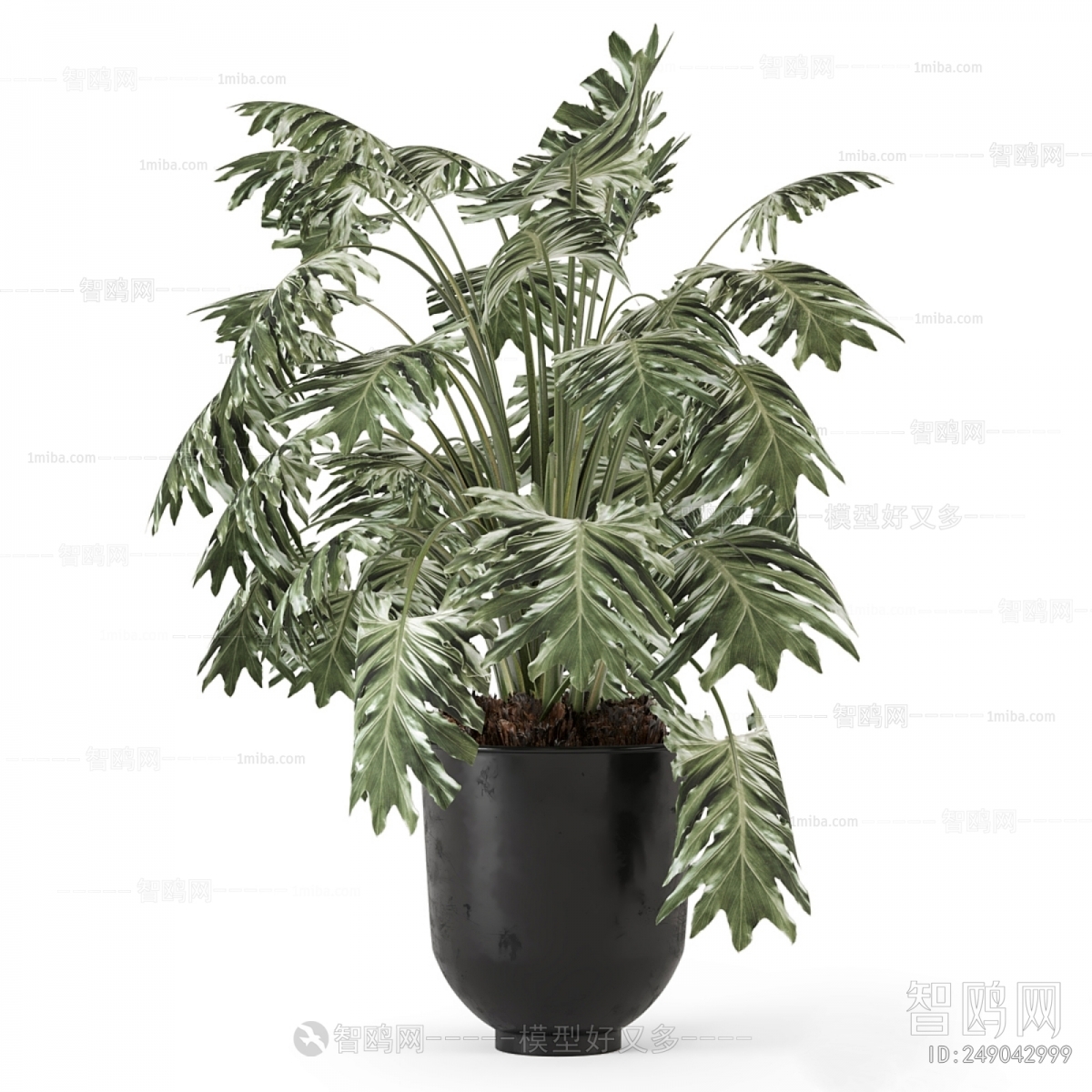 Modern Potted Green Plant