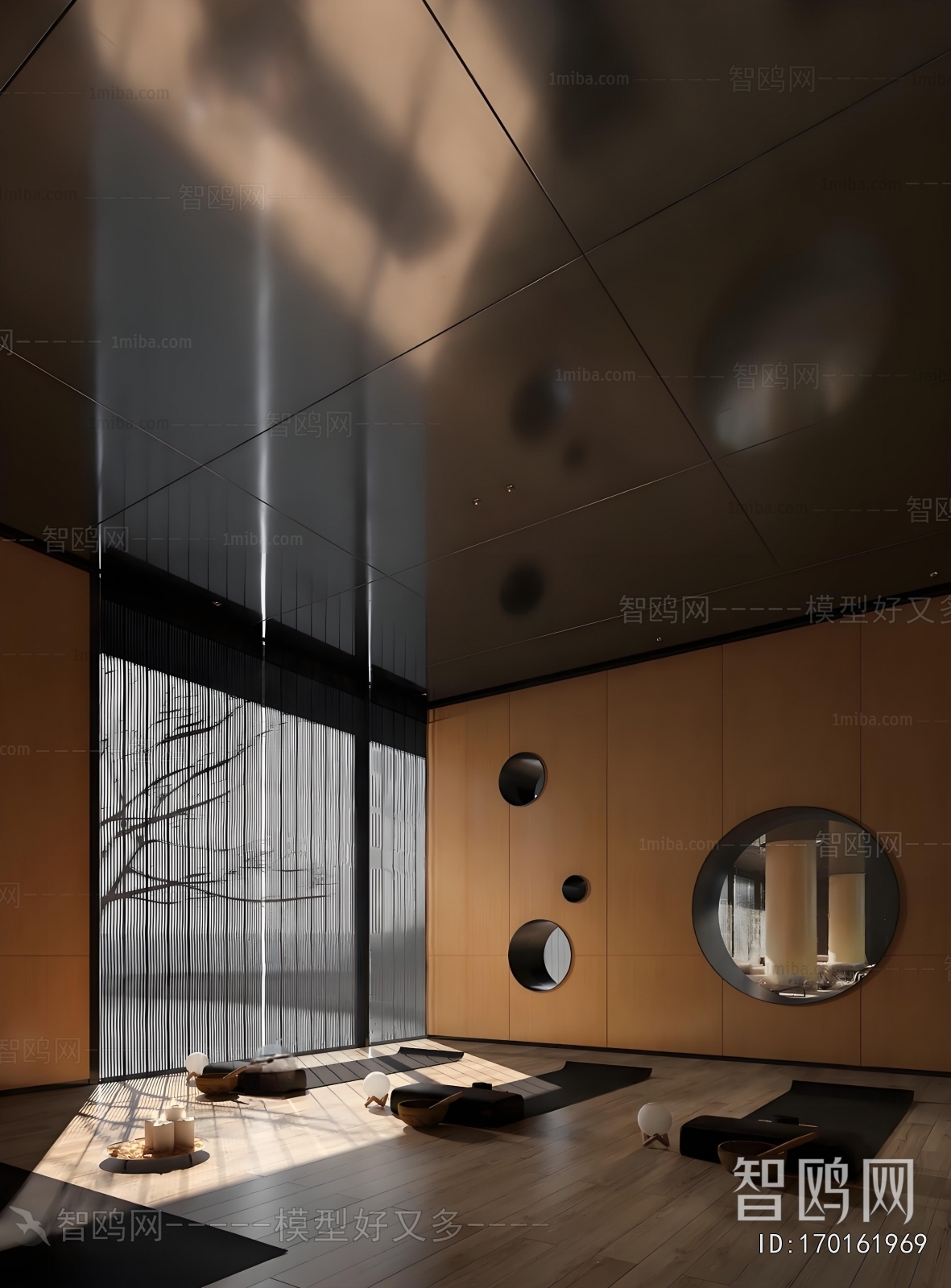 New Chinese Style Yoga Room