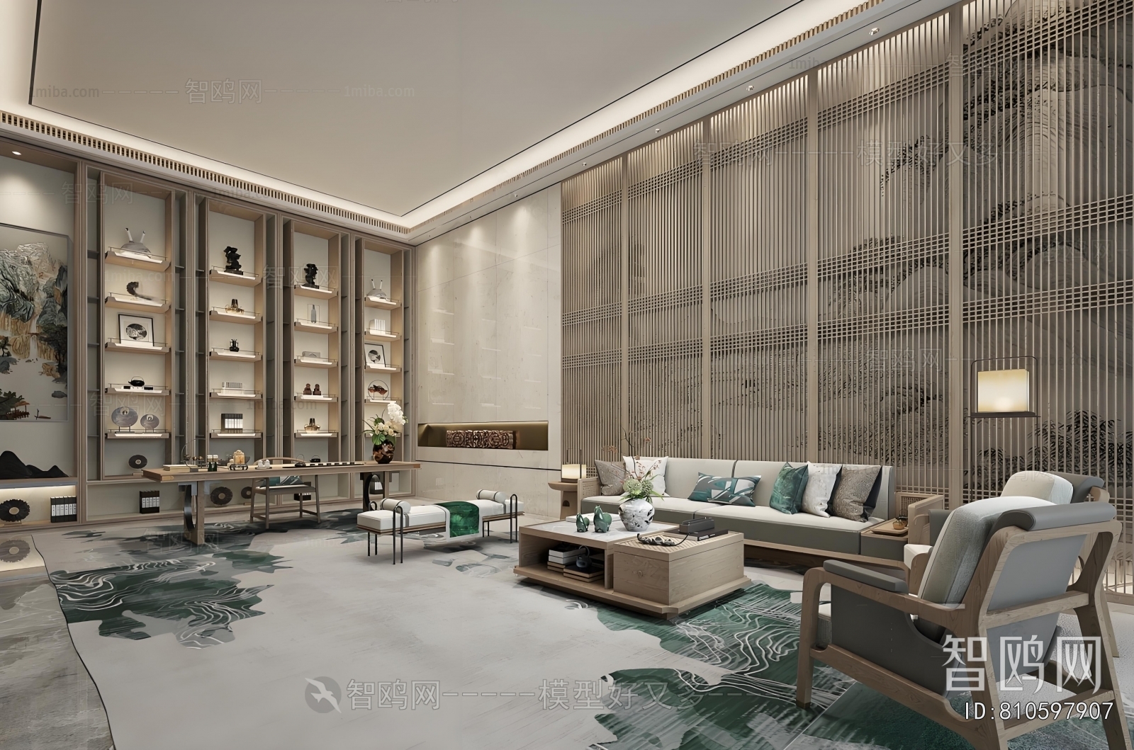 New Chinese Style A Living Room