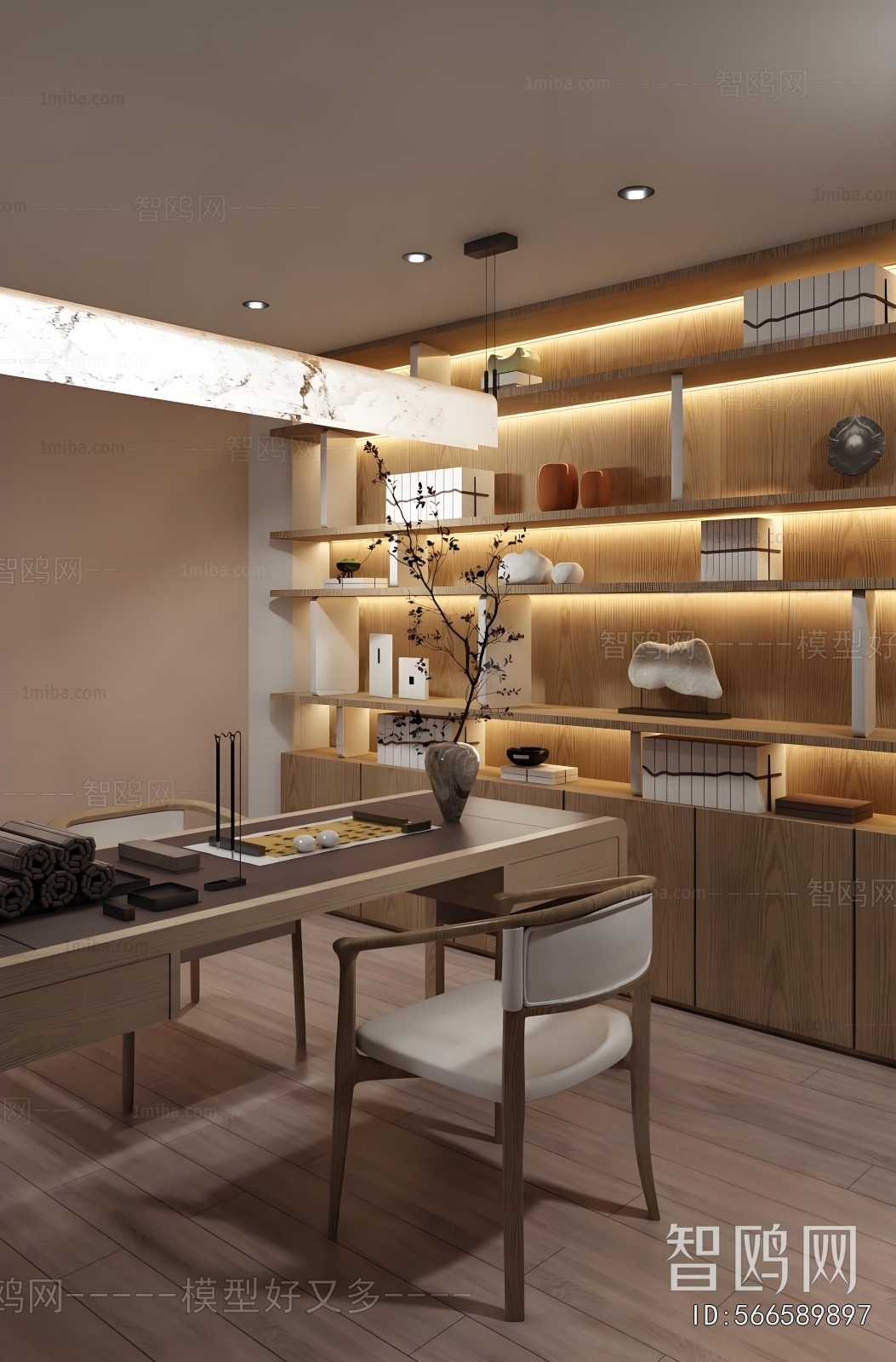 New Chinese Style Study Space