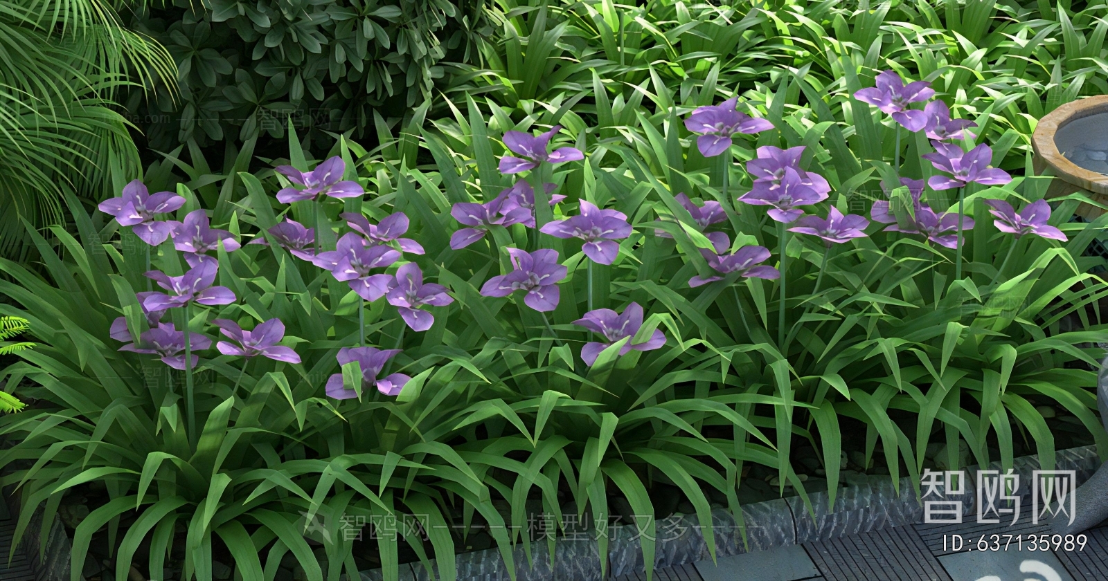 Modern Flowers And Grass